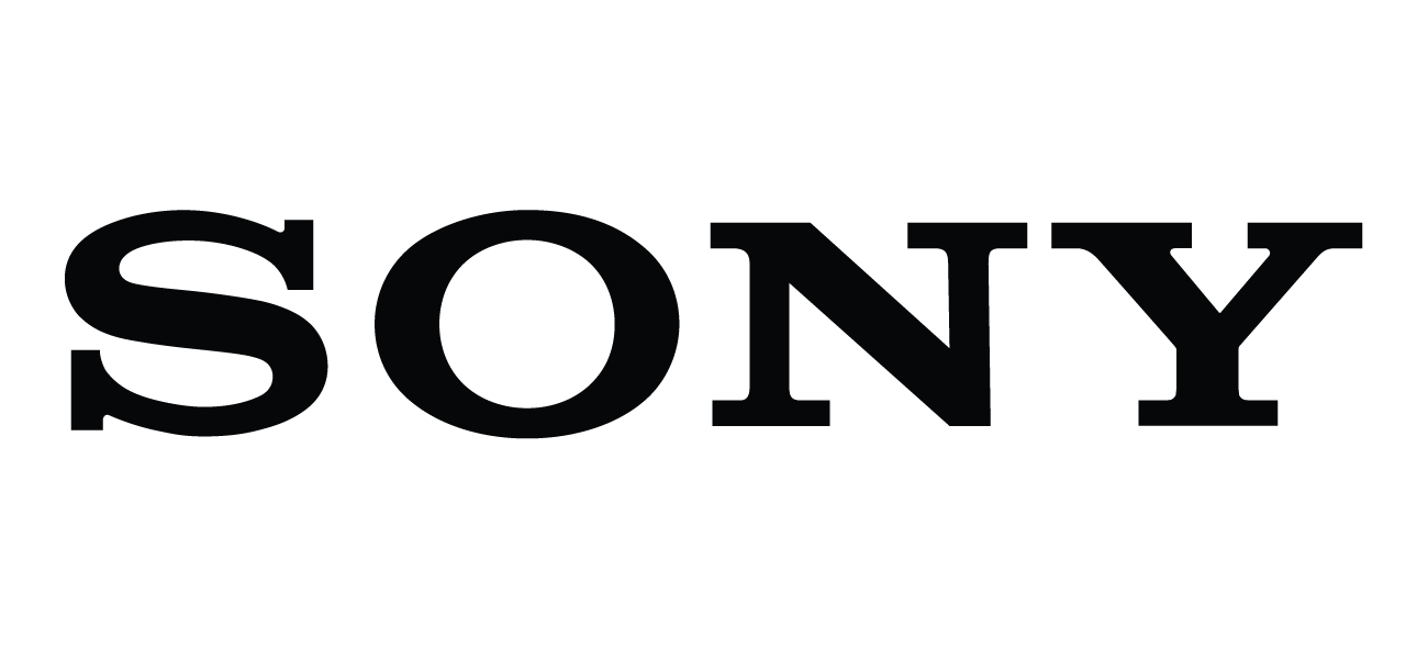 Black Sony logo on white background