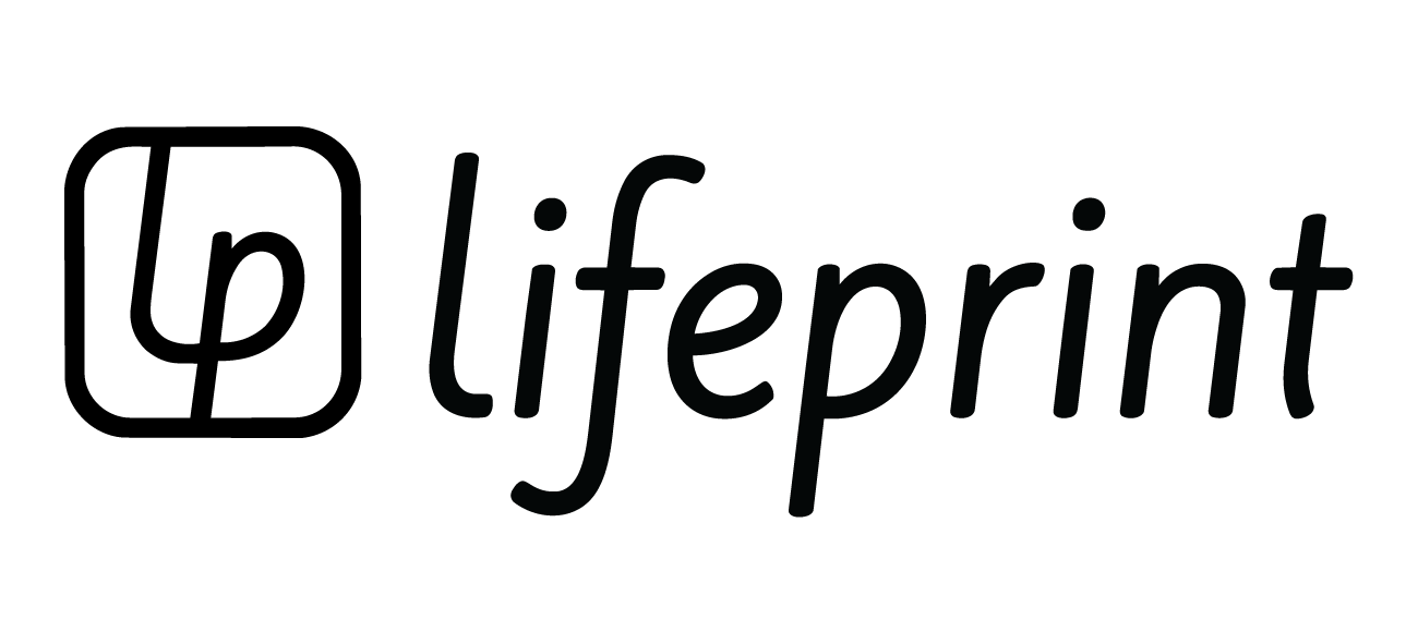 The image features text with the words 'Print', 'We are hiring!', and 'lifecycle' on a black background, with the words arranged vertically and horizontally in different font sizes and styles.