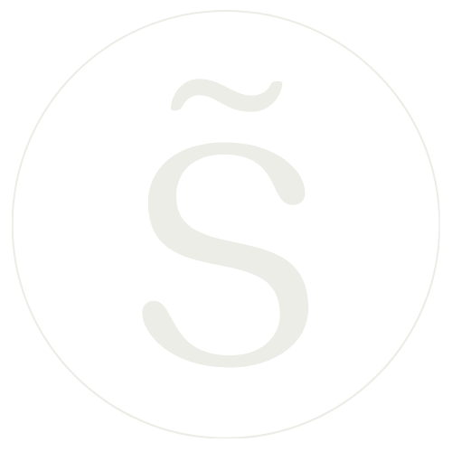 A black background with a white tilde and dollar sign in the center.