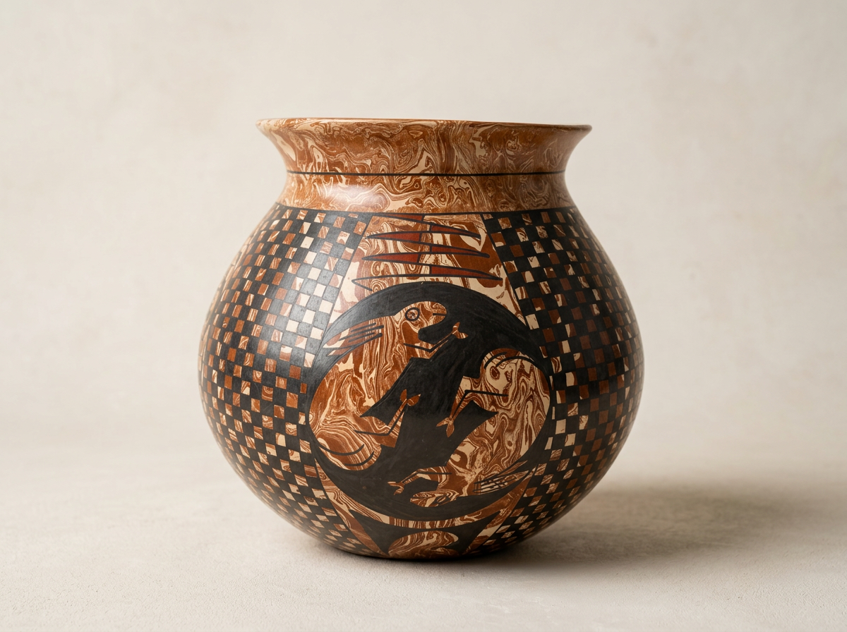 Vintage Mata Ortiz Handmade Ceramic Pot