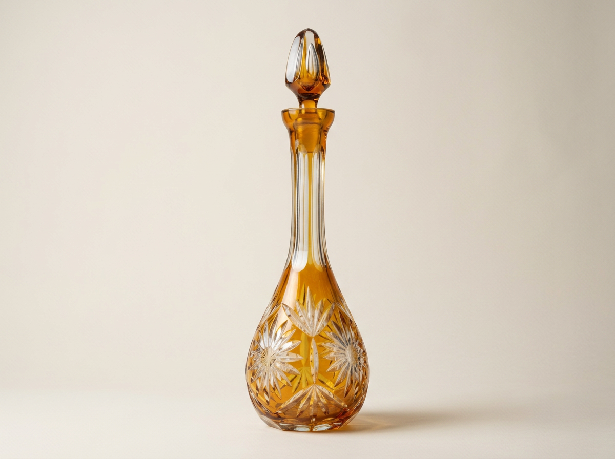 Vintage Nachtmann Traube Amber Decanter