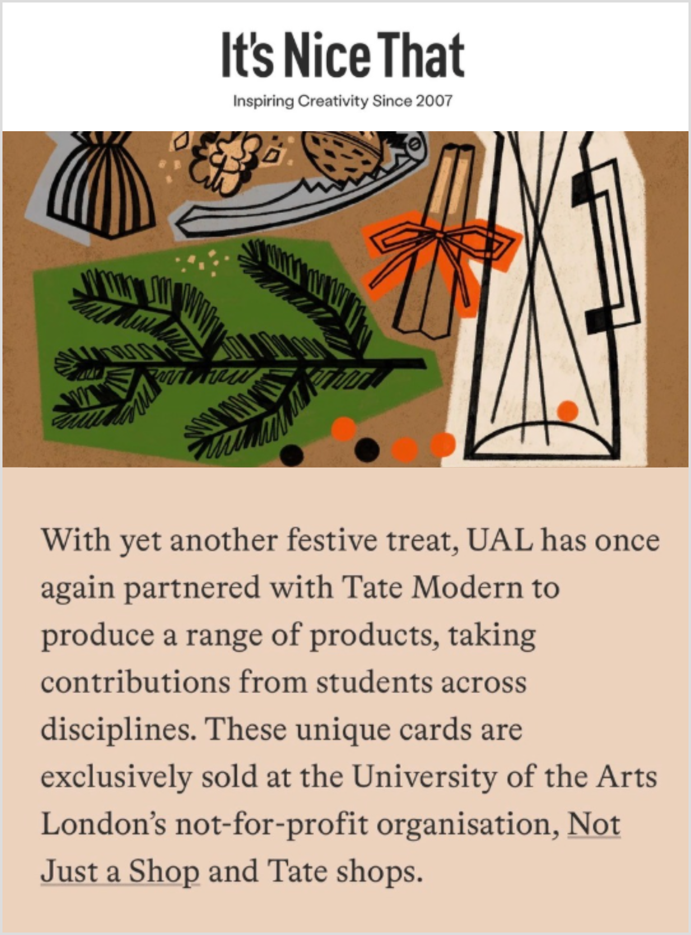 Strategic Media Coverage – not just a shop x Tate Shops in It's Nice That