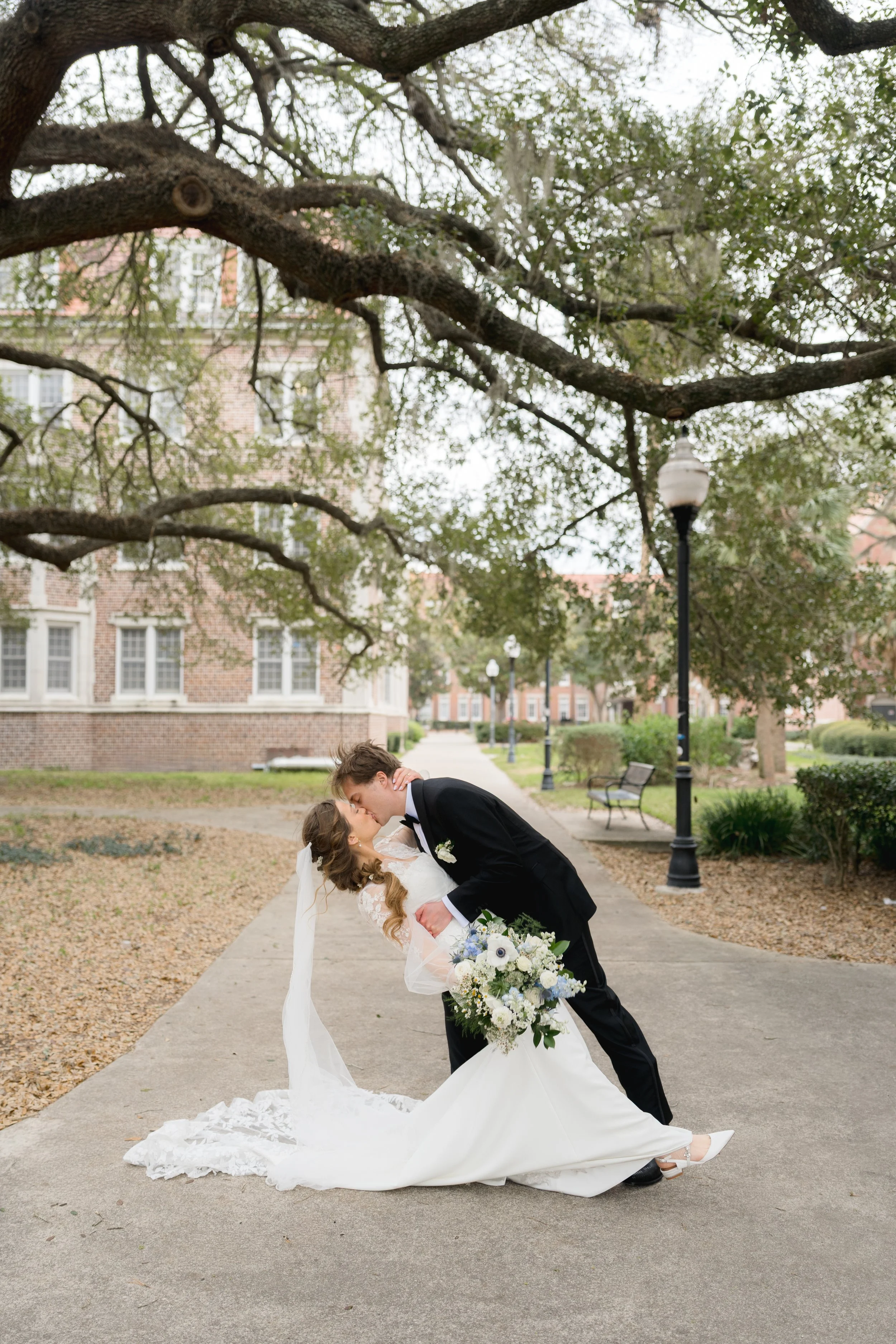 Wedding Portraits at University of Florida in Gainesville, Florida by Florida Documentary Photographer Catherine Skelly