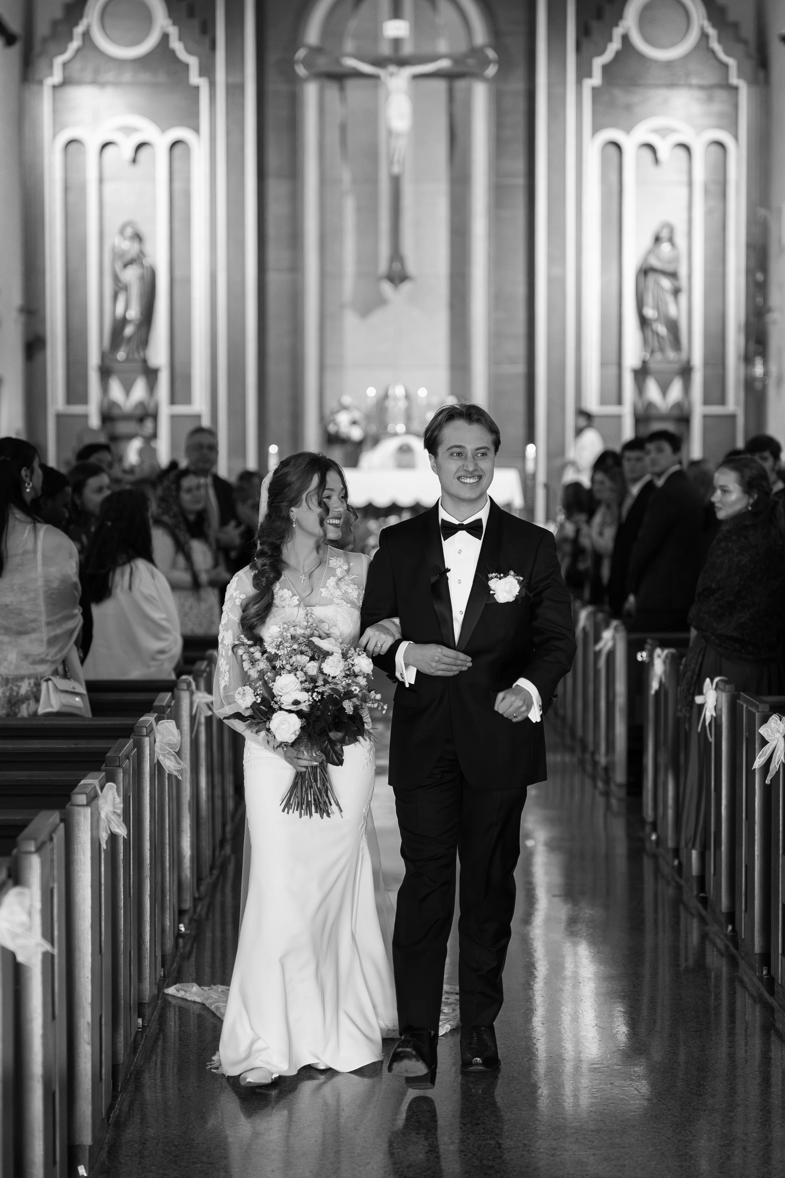 Catholic Wedding captured at St. Augustine Catholic Church by University of Florida in Gainesville, Florida by Florida Documentary Photographer Catherine Skelly