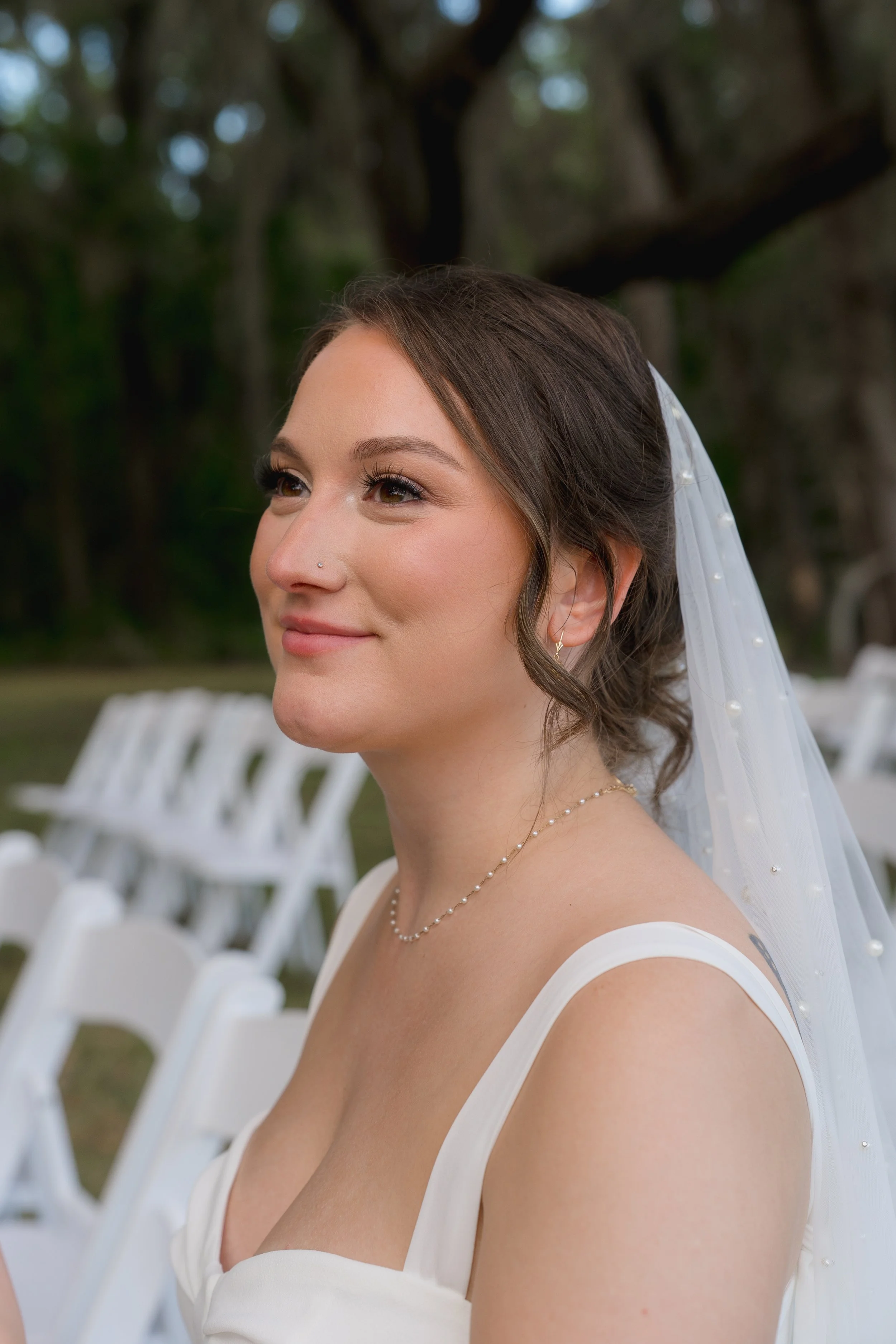 Bridal portraits captured at an Outdoor Wedding at Stonewood Events in Alachua, Florida captured by Florida Documentary Wedding Photographer Catherine Skelly
