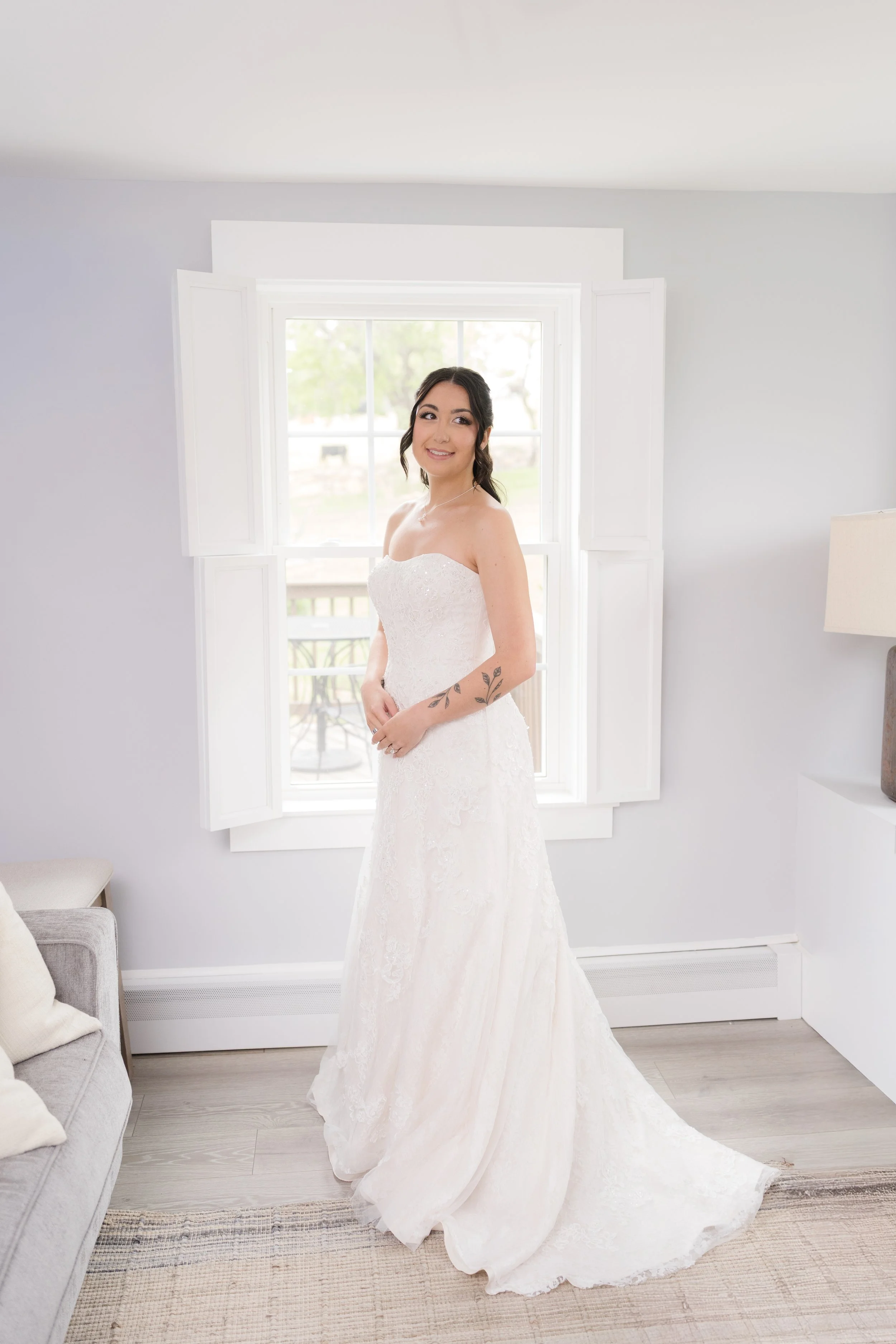 Bride getting ready portraits for a Catholic Wedding in Purcellville, Virginia captured by Florida Documentary Photographer Catherine Skelly