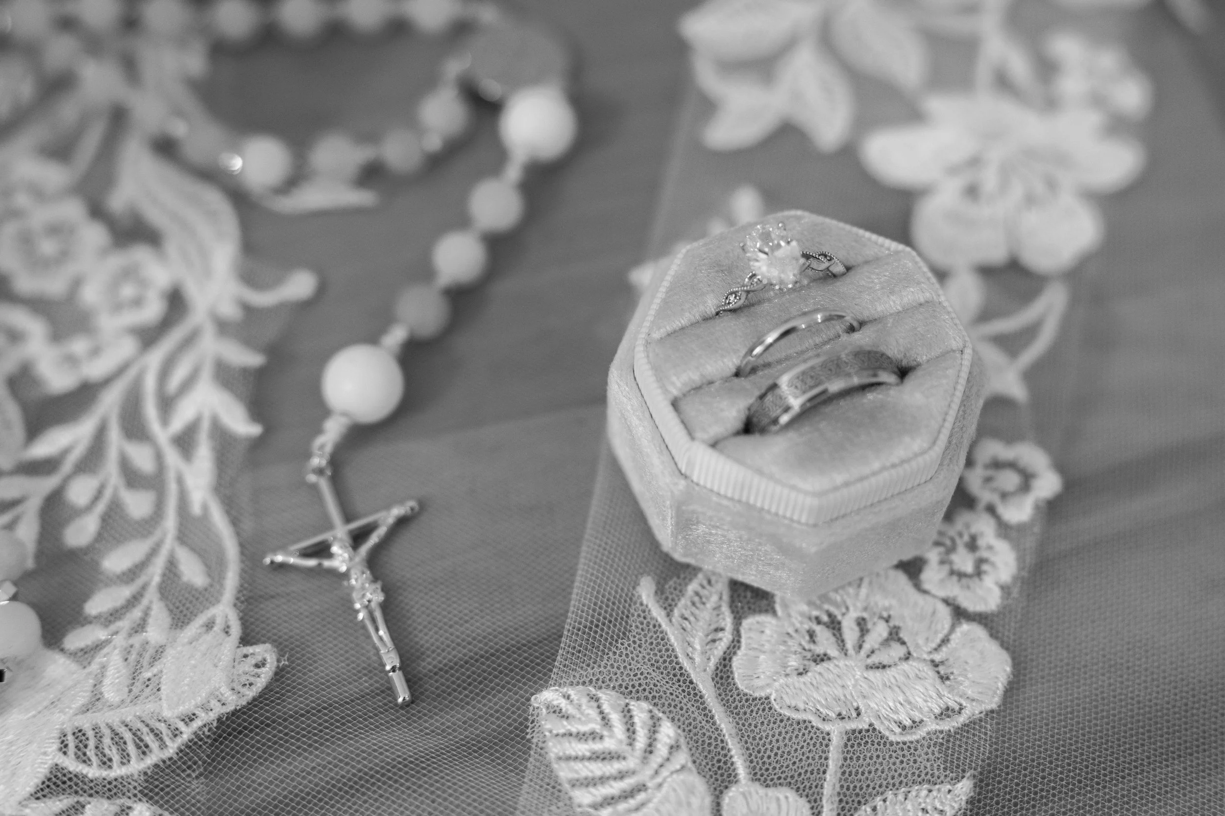 Catholic Wedding details captured for a wedding in Ave Maria, Florida by Florida Documentary Wedding Photographer Catherine Skelly