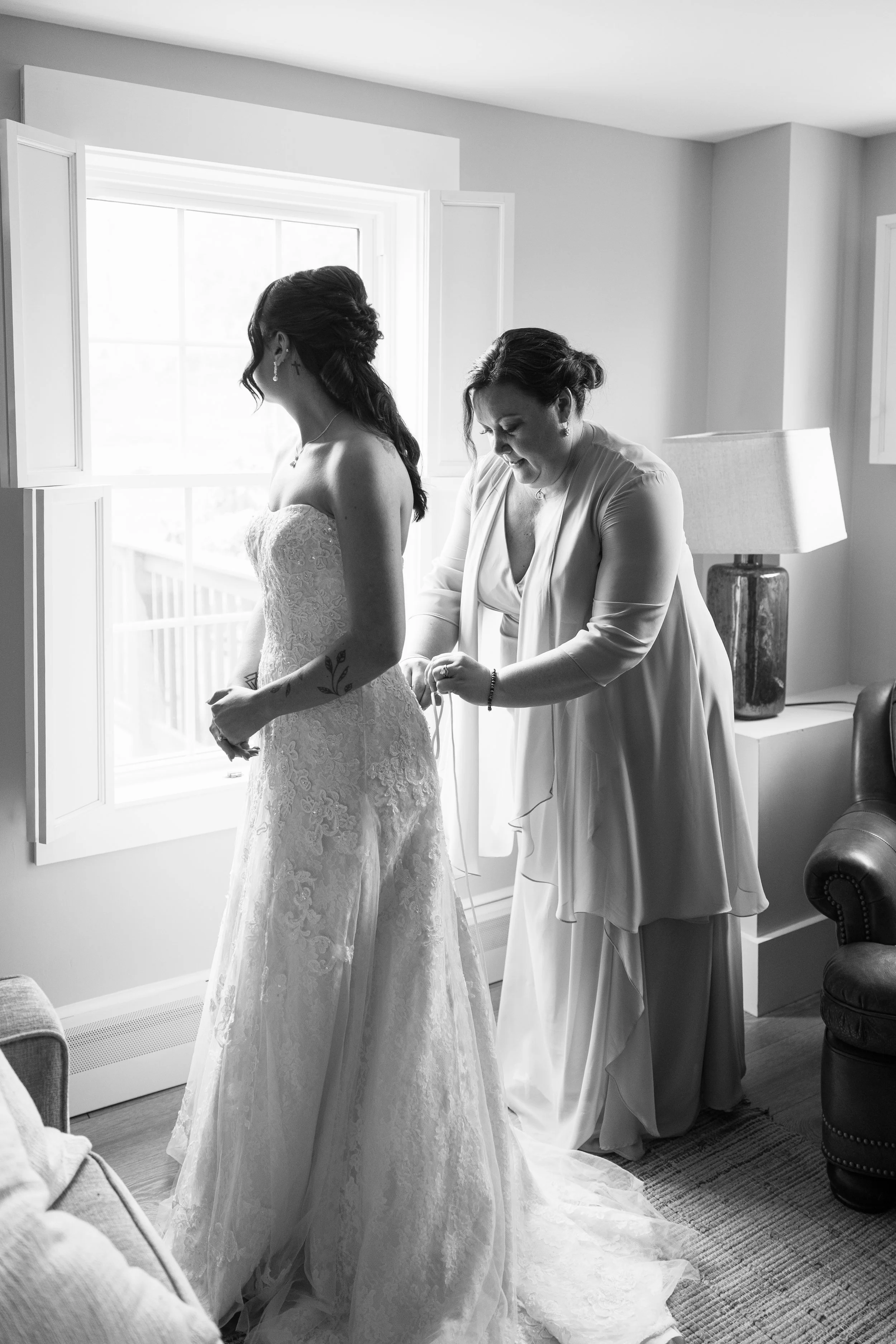 Bride getting ready photos for a Catholic Wedding in Purcellville, Virginia captured by Florida Documentary Photographer Catherine Skelly