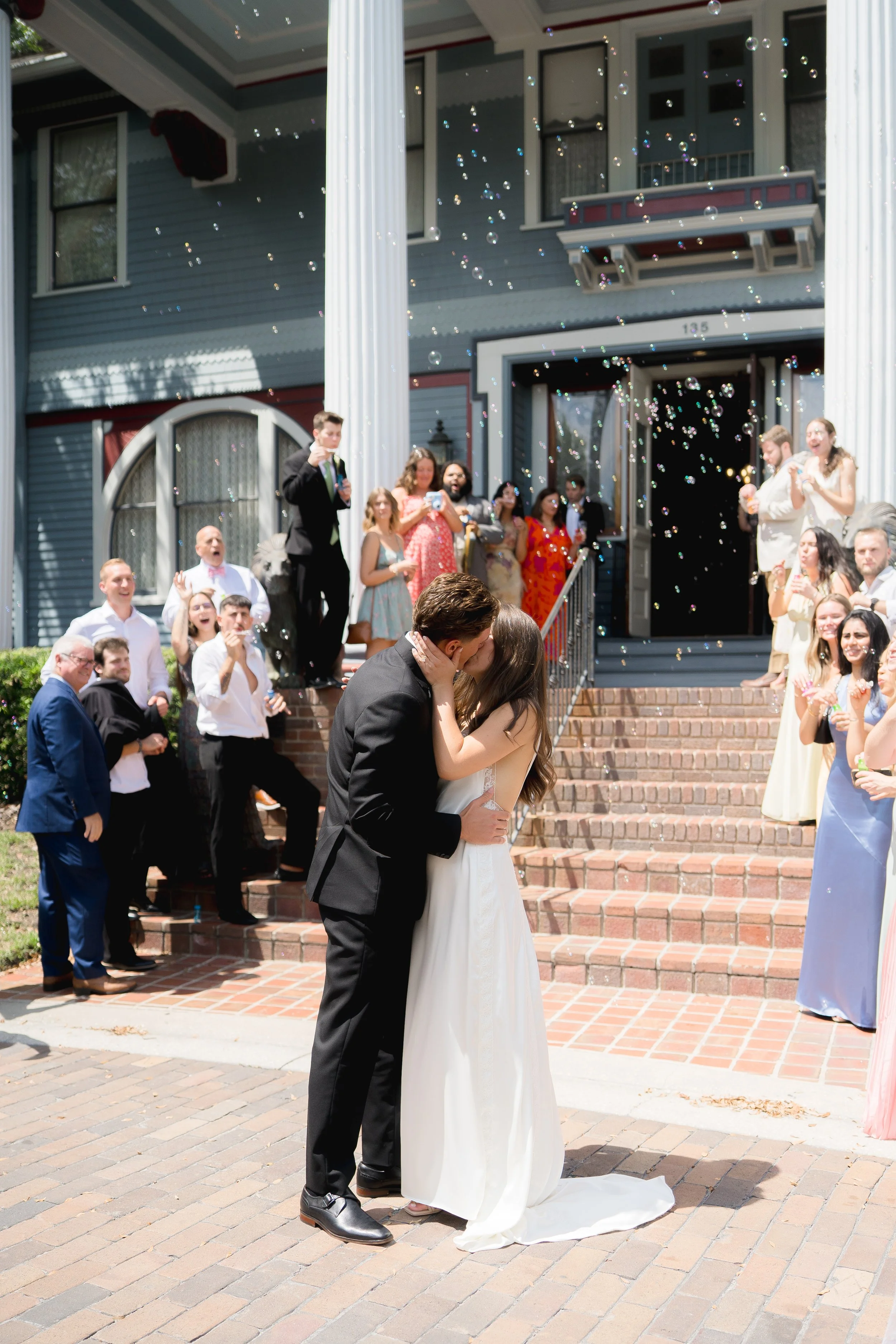 Candid wedding reception photos at Dr. Phillips House in Orlando, Florida captured by Florida Documentary Wedding Photographer Catherine Skelly