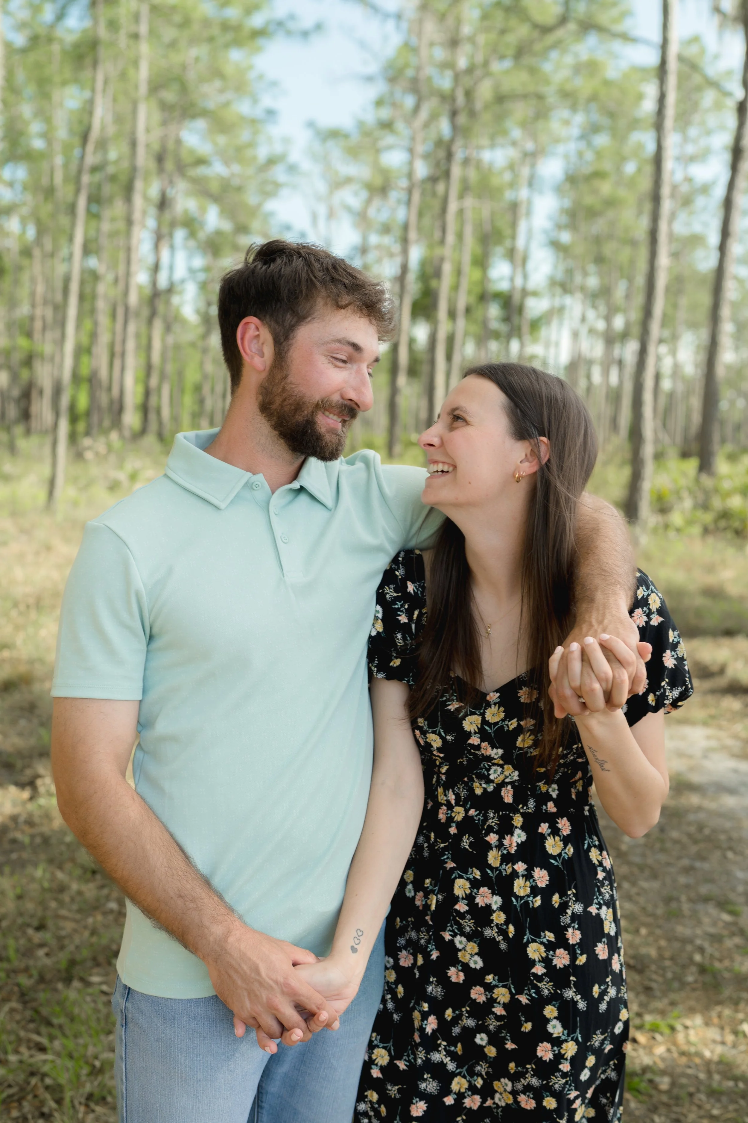 Engagement photos taken at Blackwater Creek Nature Preserve by Florida Documentary Photographer Catherine Skelly