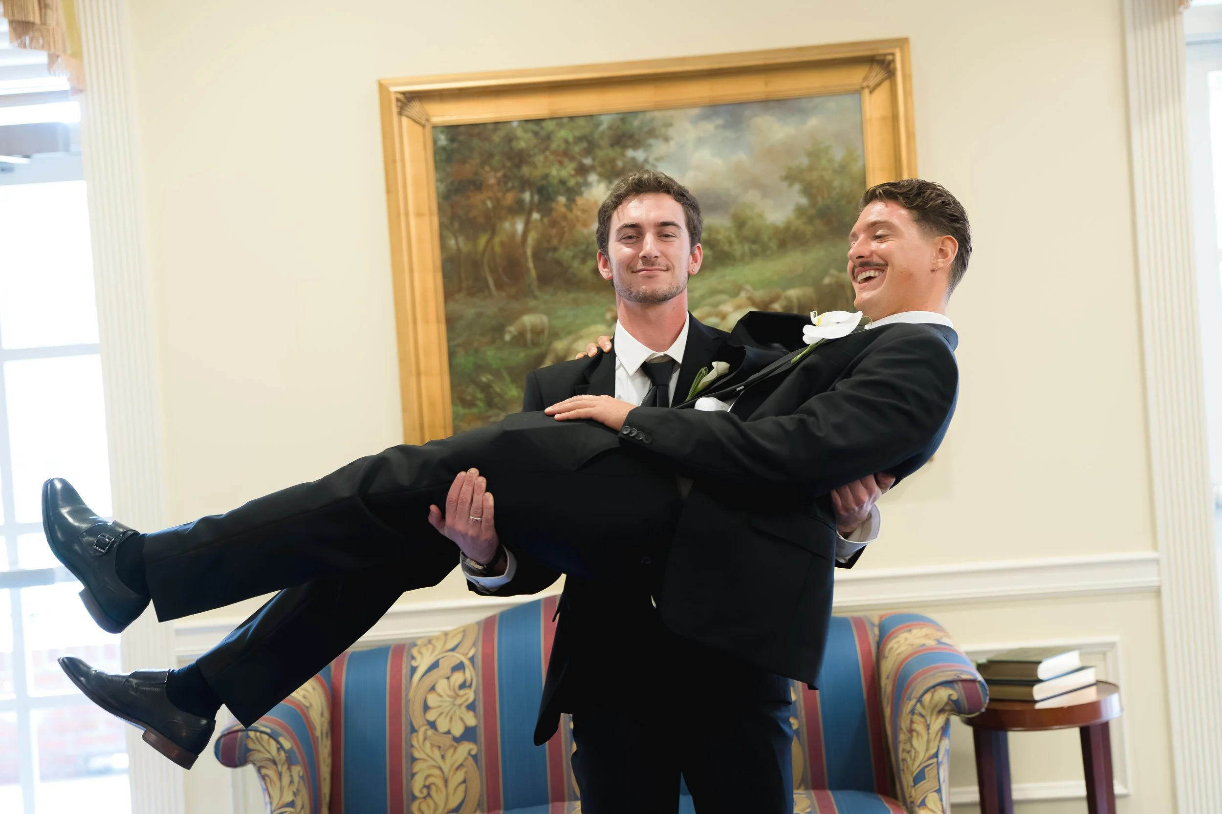 Groomsmen at First Presbyterian Church in Orlando captured by Florida Documentary Photographer Catherine Skelly