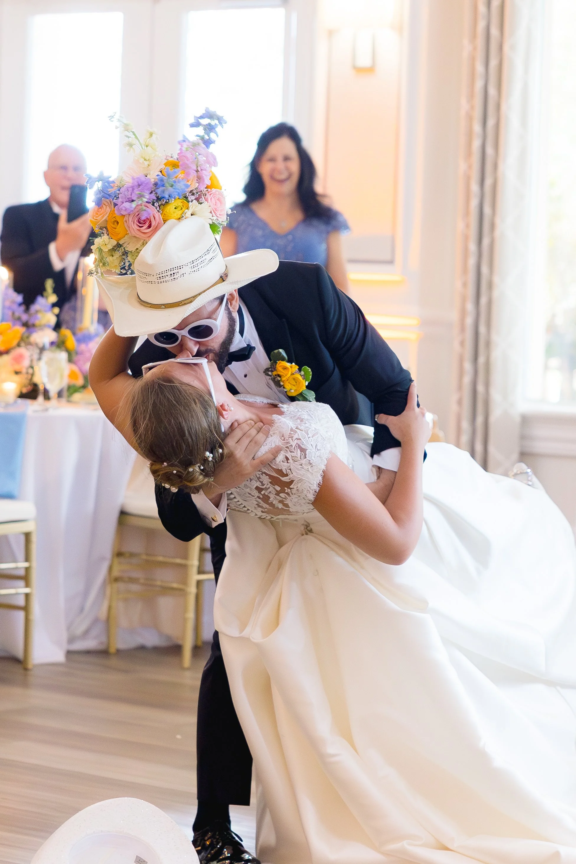 Wedding reception captured at The Club at The Strand in Naples, Florida by Florida Documentary Wedding Photographer Catherine Skelly