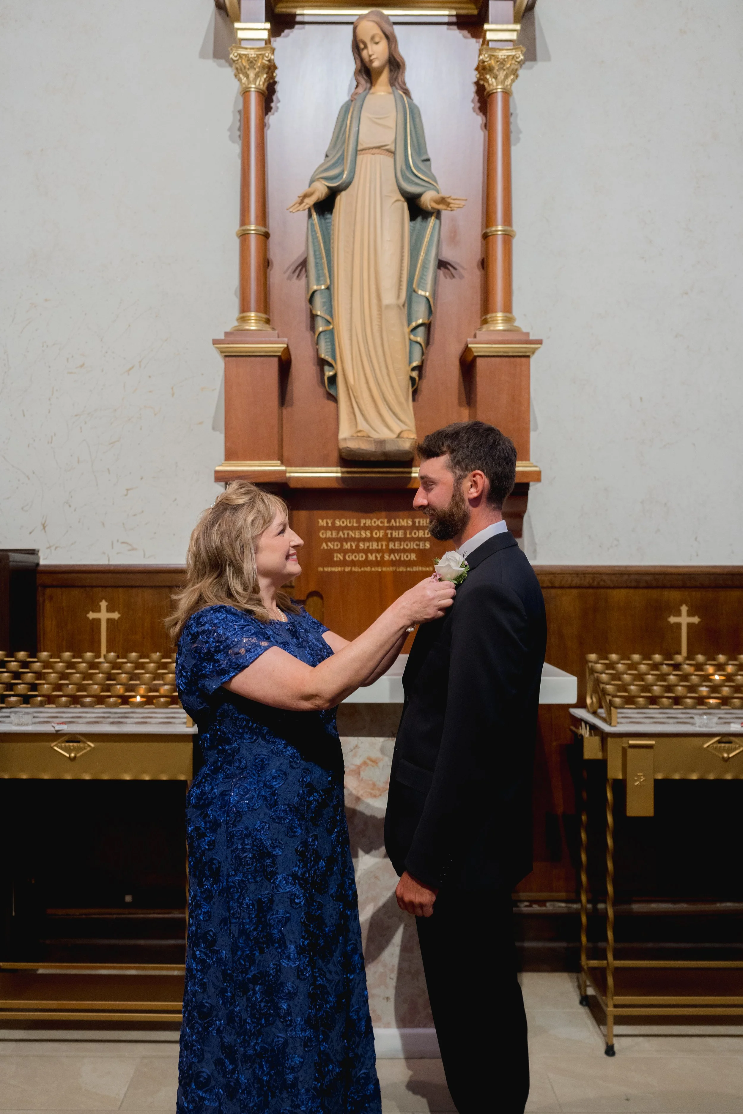 Catholic Wedding Ceremony at Co-Cathedral St. Thomas Moore in Tallahassee, Florida captured by Florida Documentary Photographer Catherine Skelly