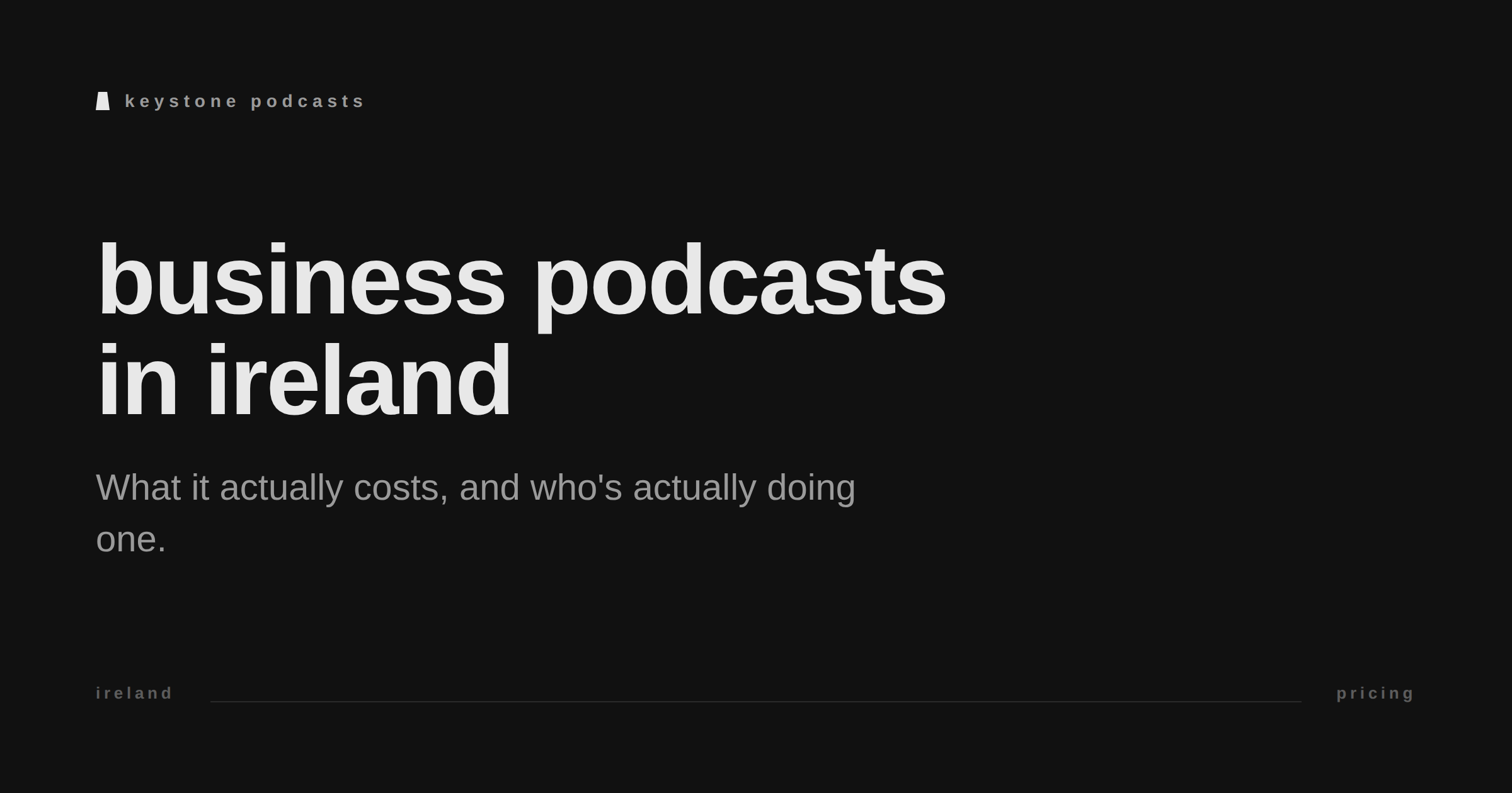 business podcasts in ireland: what it actually costs