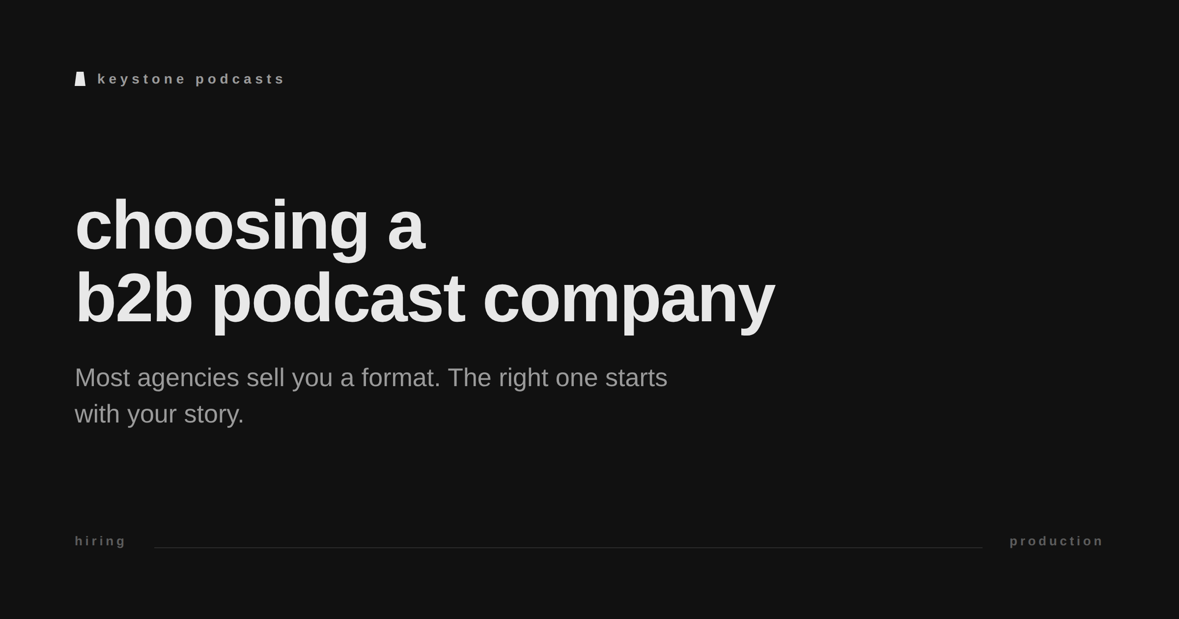 how to choose the right agency for your podcast budget