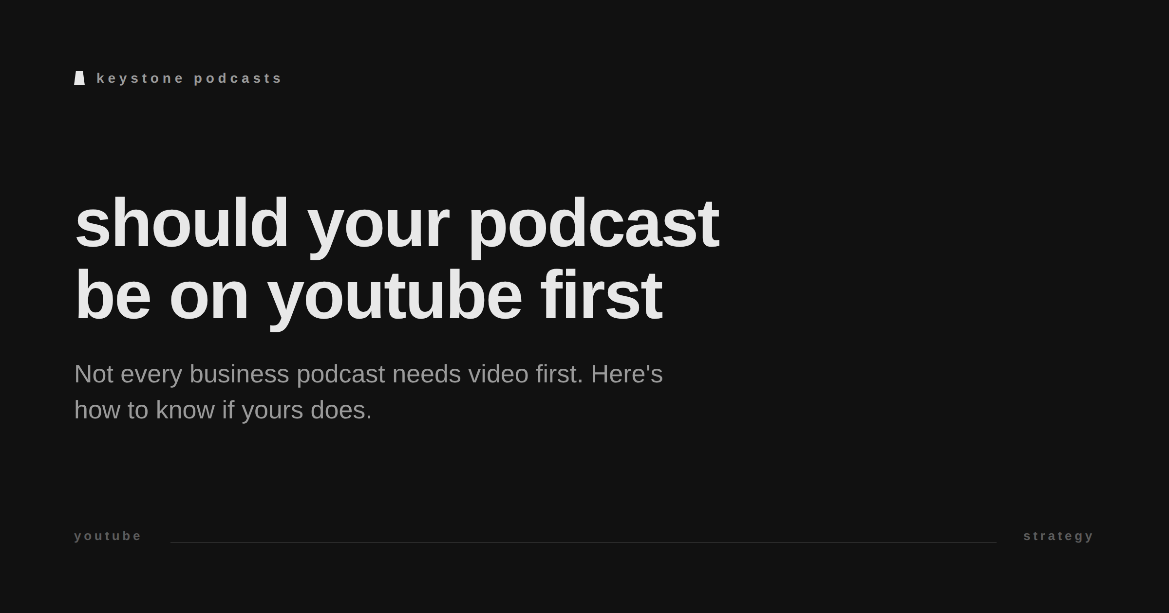 should your brand's podcast be on youtube first