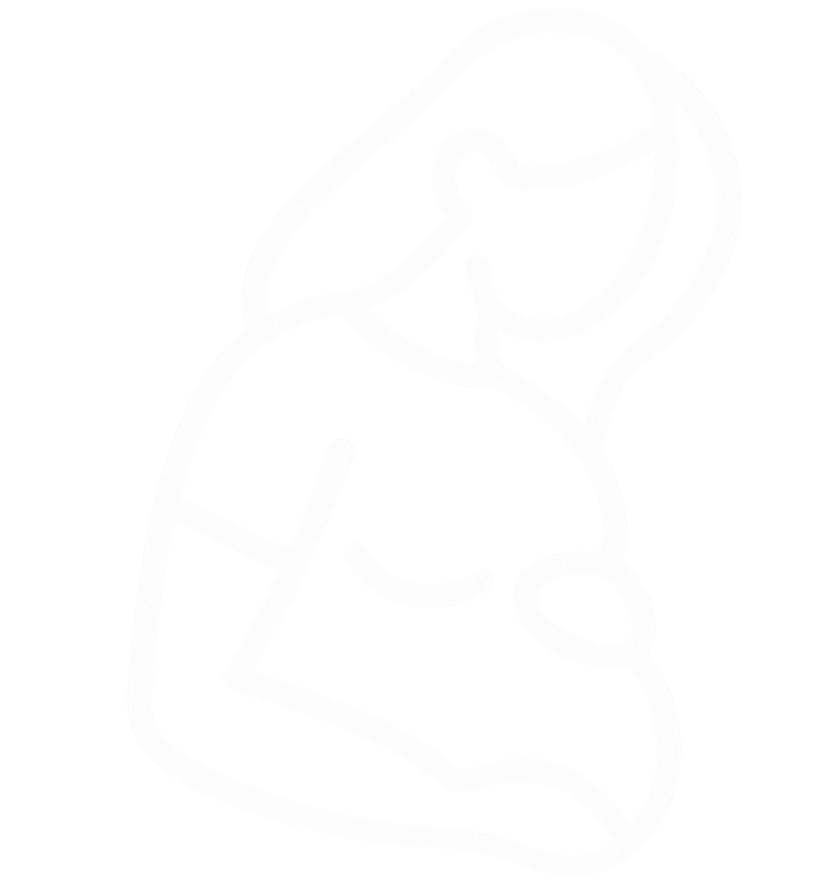 Black and white outline of a squirrel-shaped maze with pathways inside.