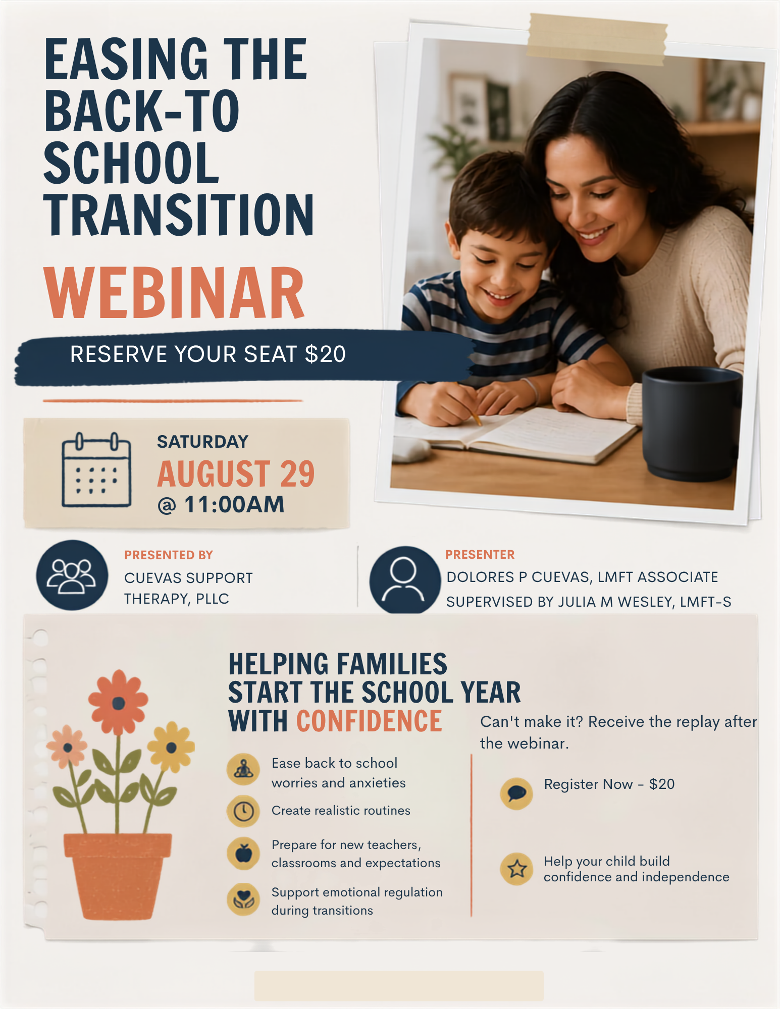 Easing the Back-to School-Transition: A Virtual Workshop for Parents and Caregivers