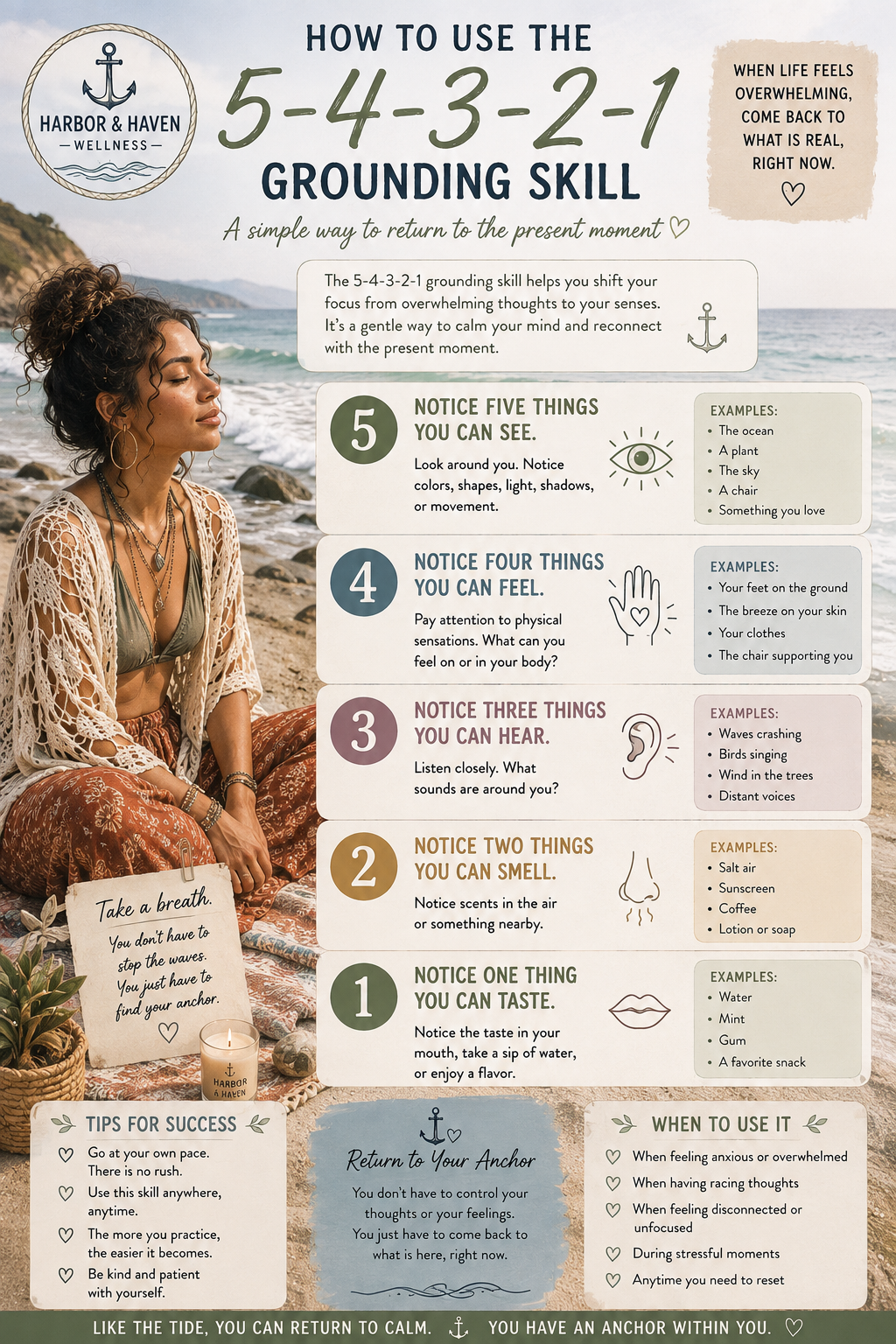 Find Your Anchor: How to Use the 5-4-3-2-1 Grounding Skill