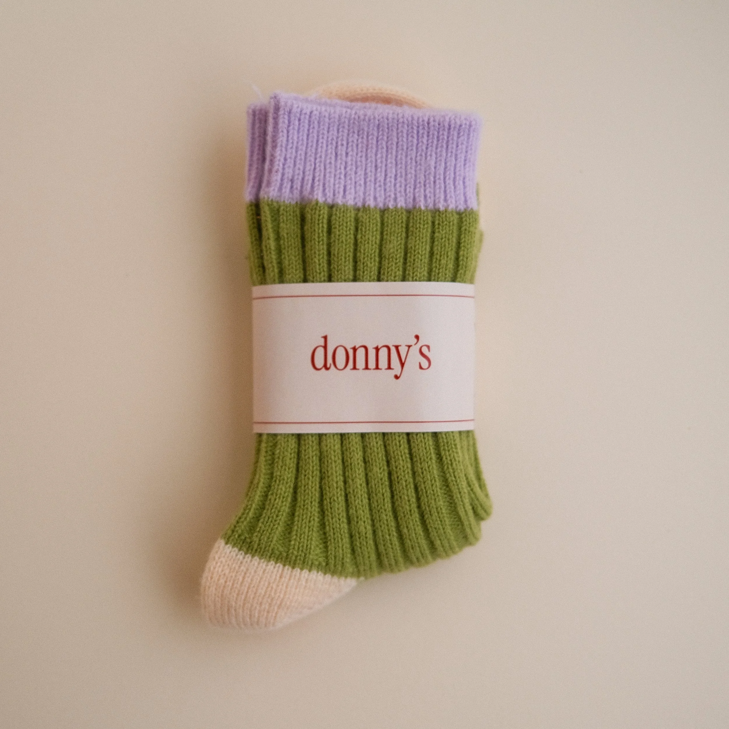 Block Rib Socks in Pistachio