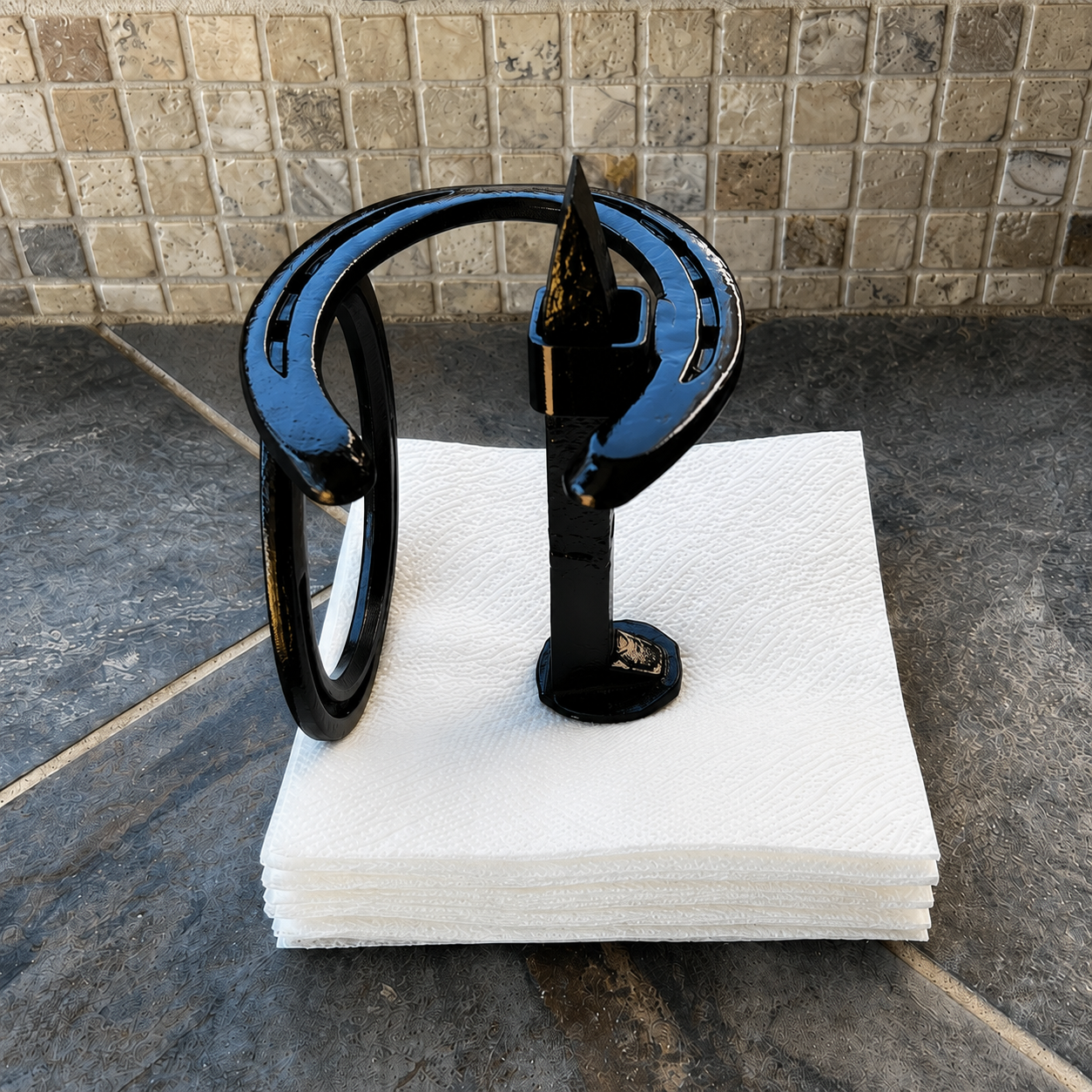 Rustic Railroad Spike Napkin Holder