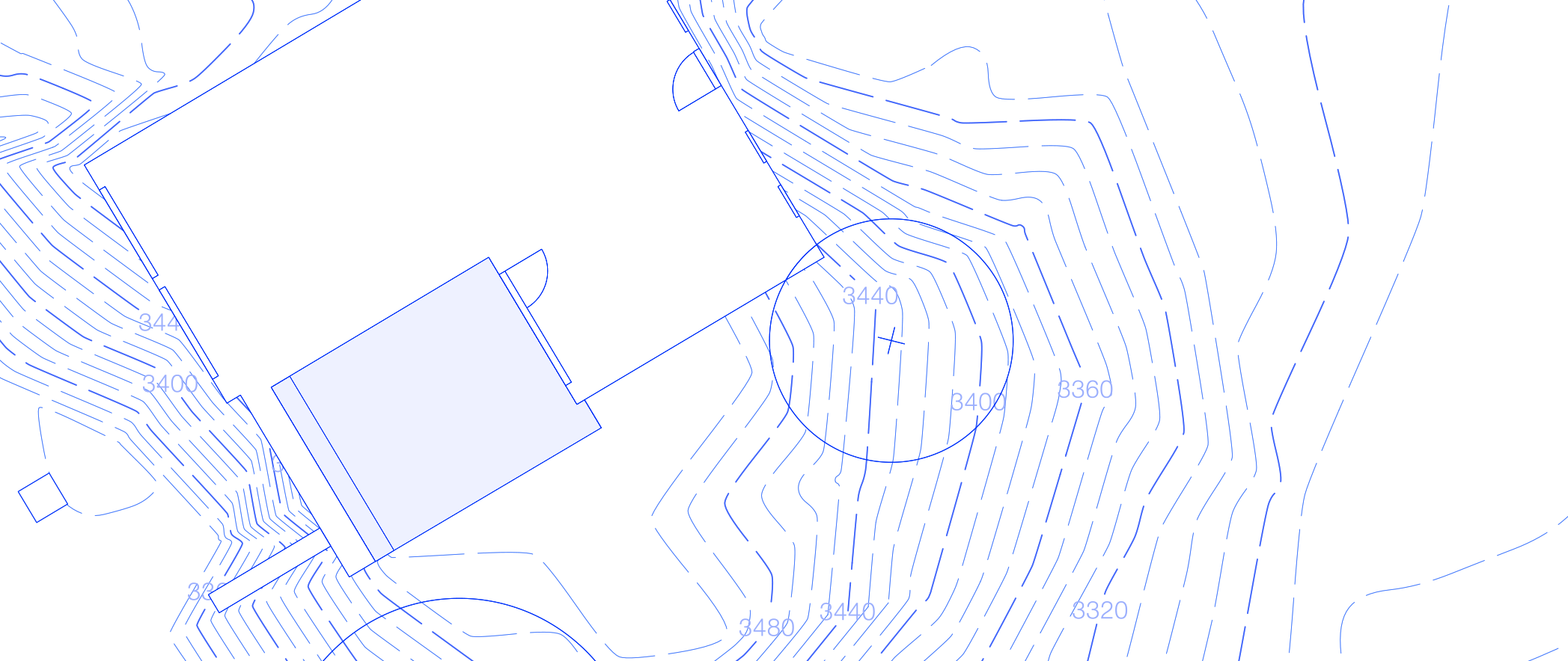 Detail van een opmeting voor een tuinontwerp in Limburg