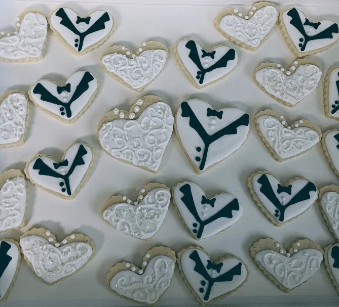 Bride & Groom Wedding Sugar Cookies