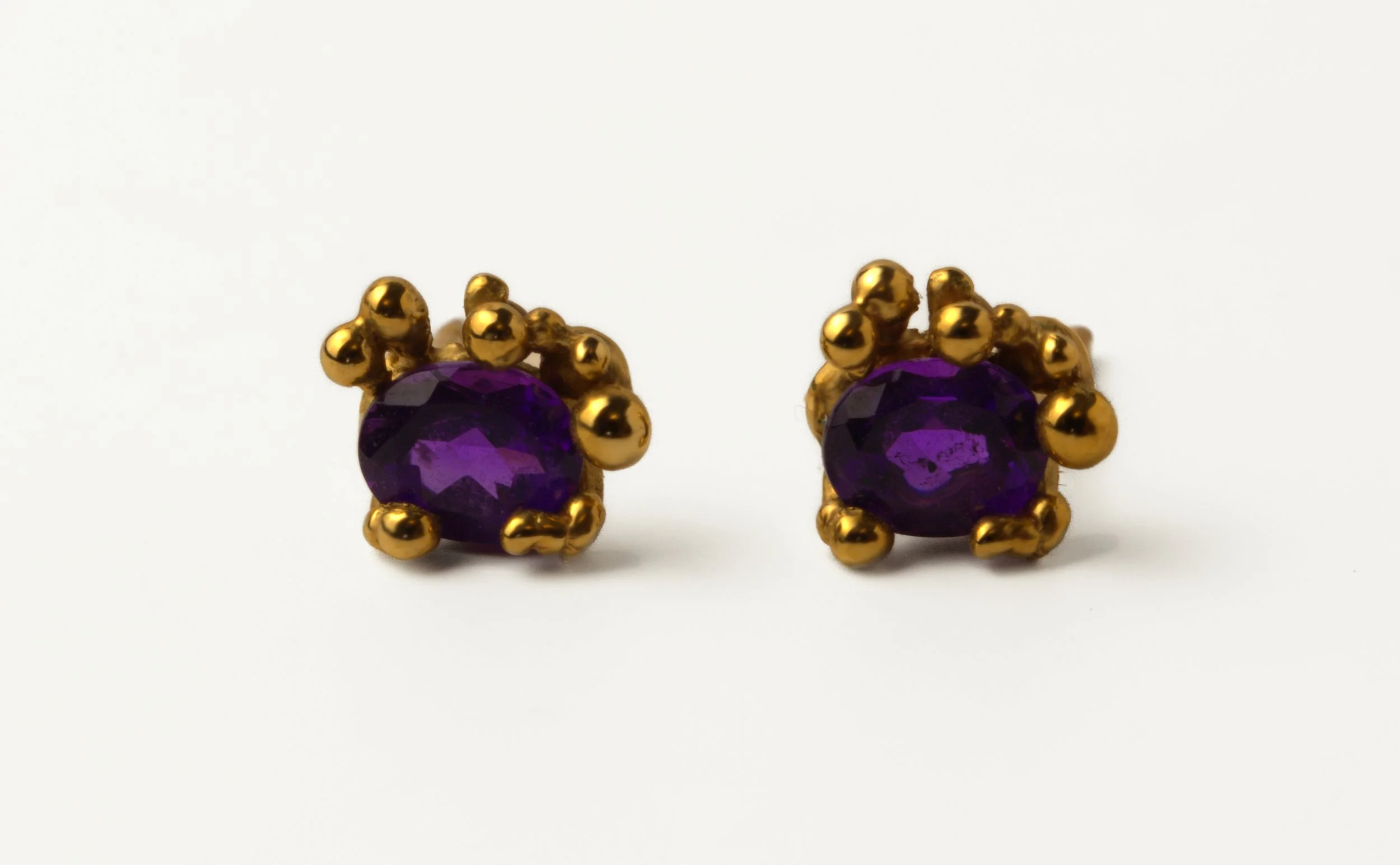 Molten - Gemstone stud earrings