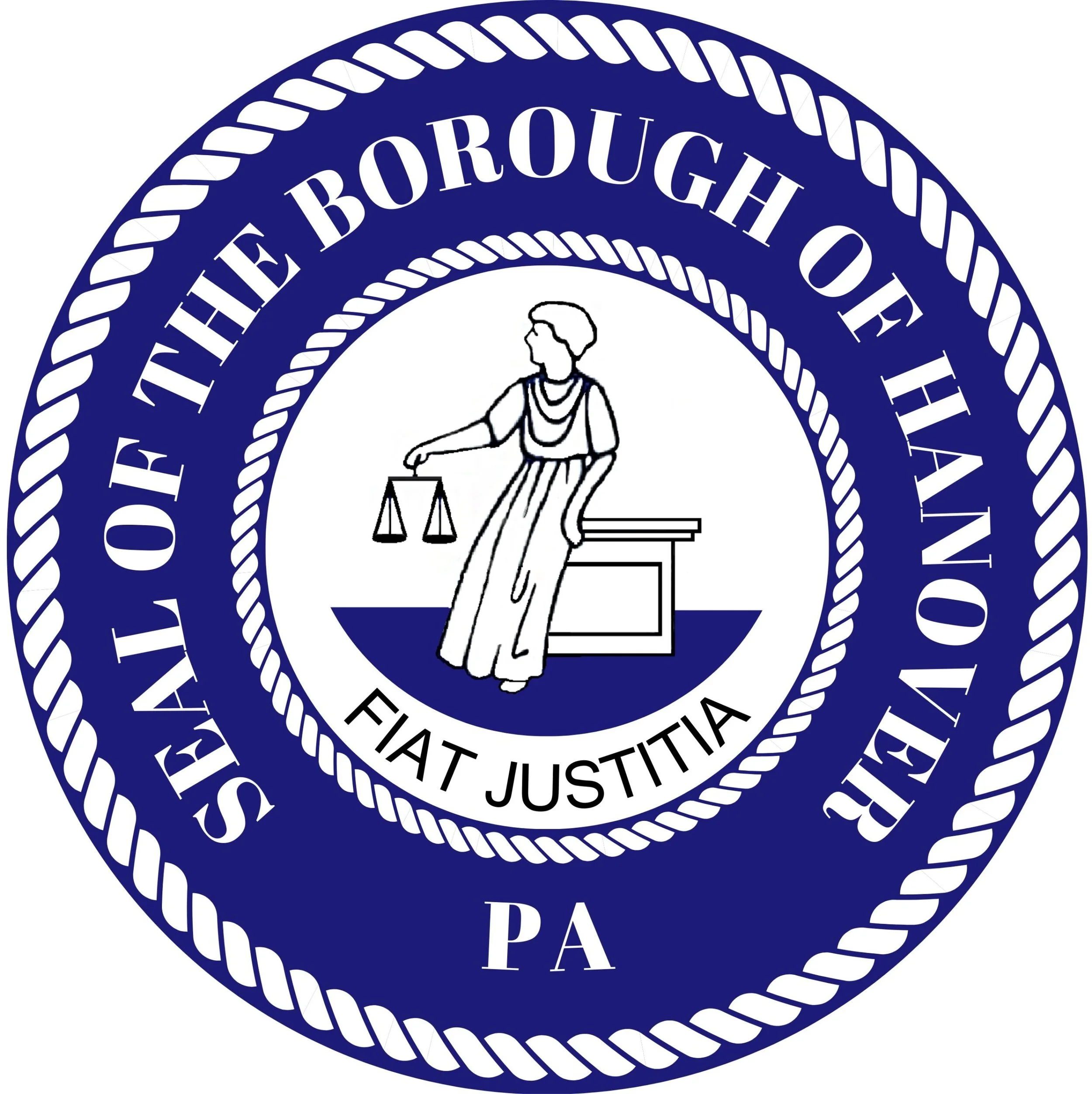 Seal of the Federal Bureau of Investigation featuring an illustration of Lady Justice holding scales, surrounded by a circular border with the text "DEPARTMENT OF JUSTICE FEDERAL BUREAU OF INVESTIGATION."