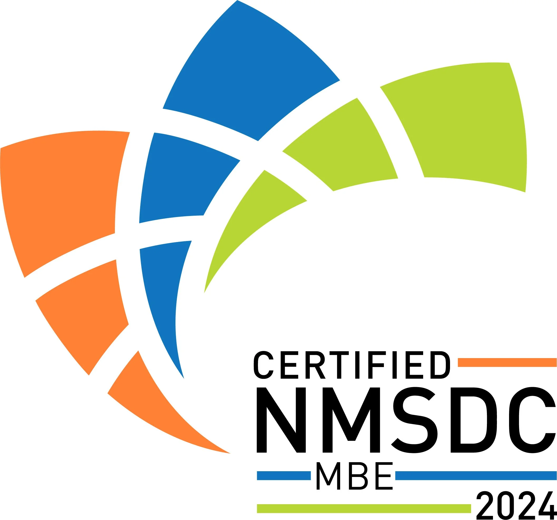 A logo with a stylized globed world map made of colored geometric shapes in orange, blue, and green, with the text 'CERTIFIED MnSDC' underneath.