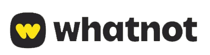 Whatnot logo with yellow W inside a black square and the word 'whatnot' in lowercase letters