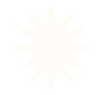 White starburst shape on a black background