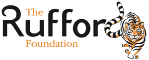 Logo for The Rufford Foundation featuring black text with a tiger illustration.