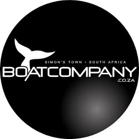 Logo for Boat Company in Simon's Town, South Africa, featuring a whale tail silhouette.