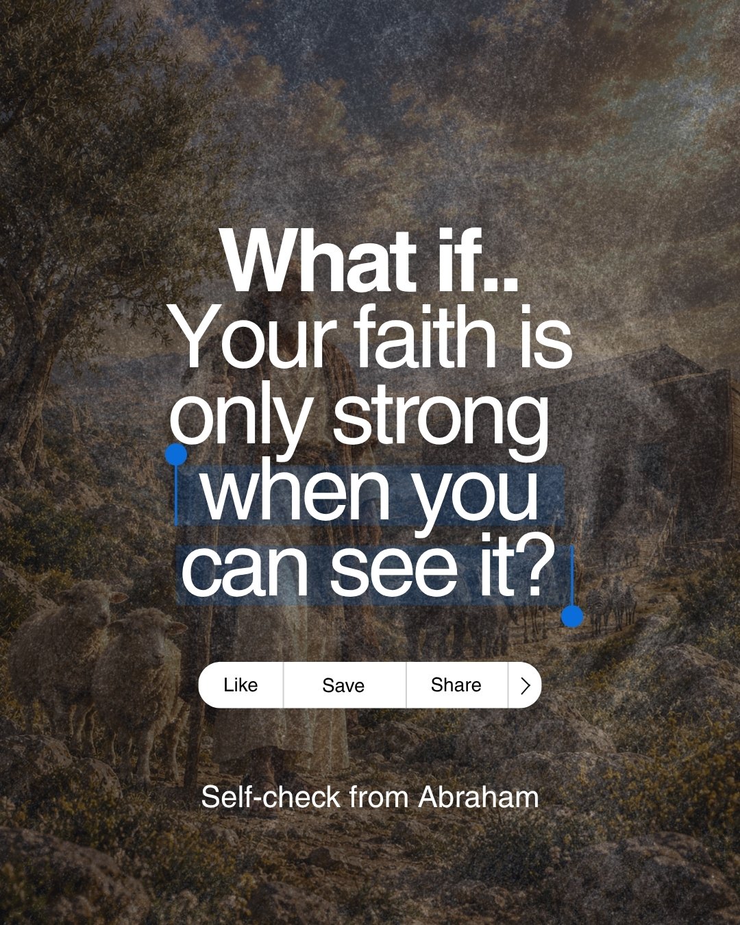 Honestly, a lot of my faith has been the "show me first" kind.

Show me the plan, then I'll move.
Show me the answer, then I'll trust.
Show me it works out, then I'll let go.

Abraham never got that deal. He left home with no map. He waited