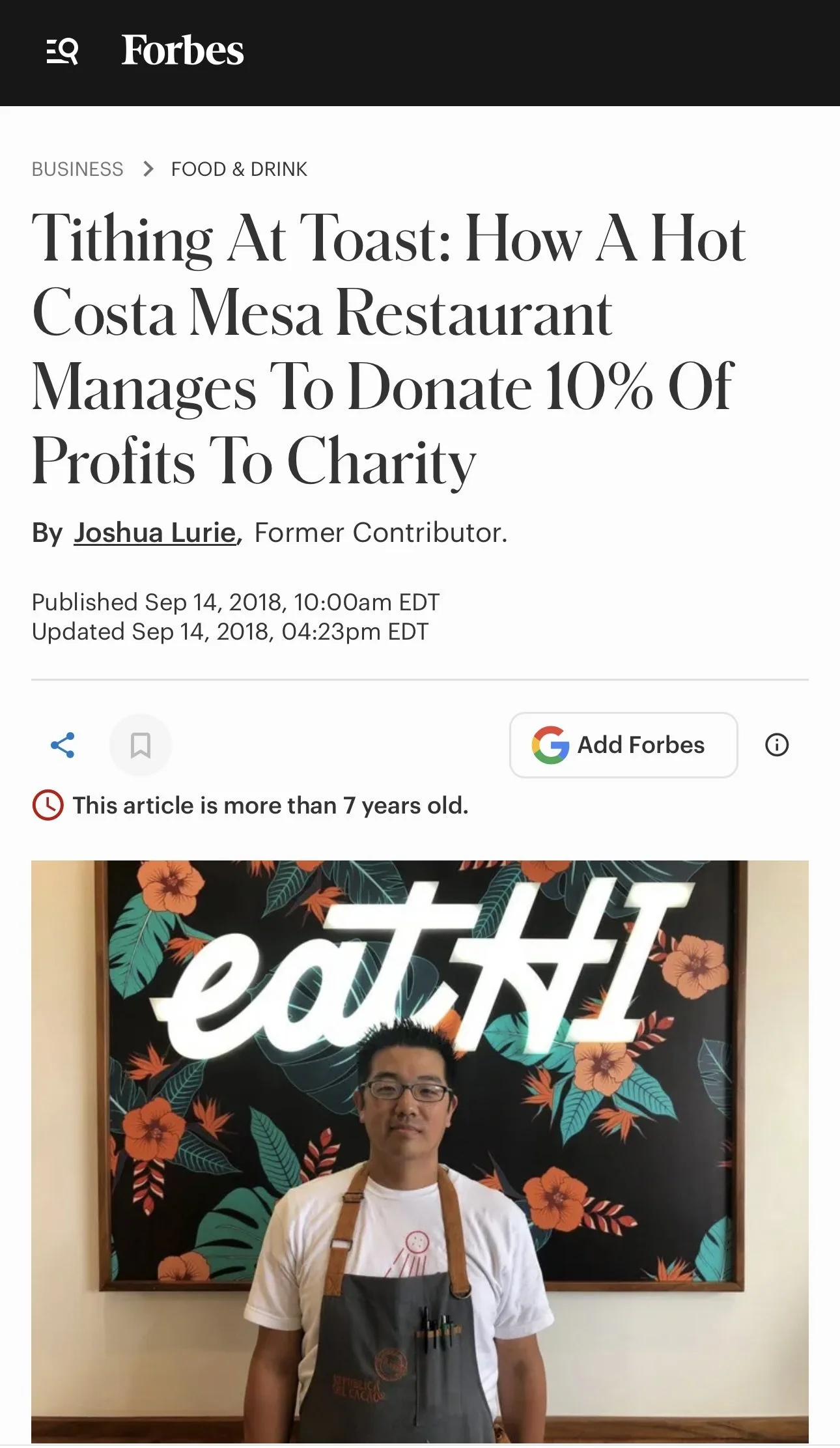 Food Writing