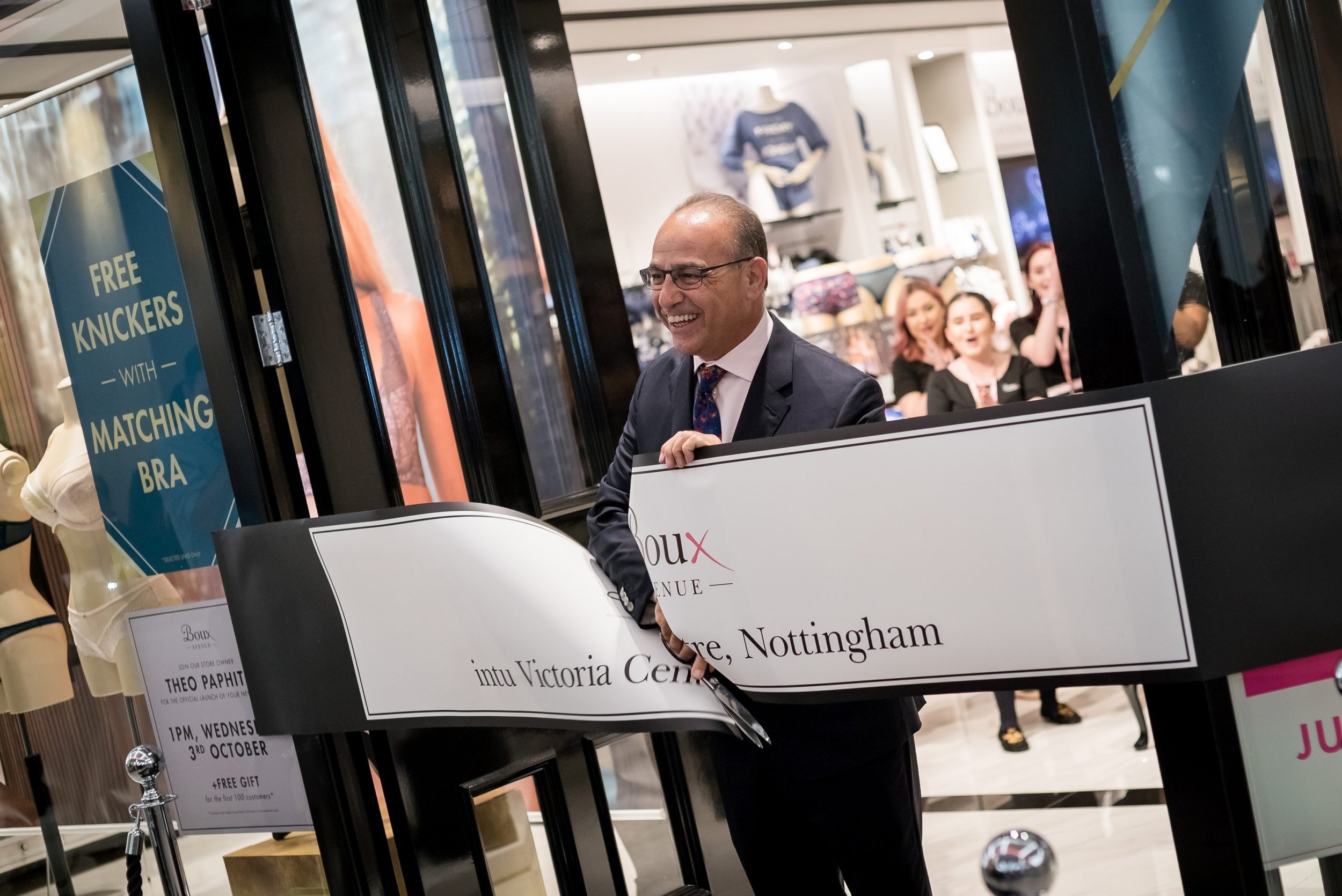 Dragons Den star and owner of Boux Avenue at the store opening launch in Nottingham