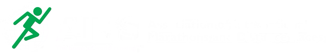 A logo for the Association of International Mariners and Distance Races featuring a globe, a running figure, and the acronym AIMs.