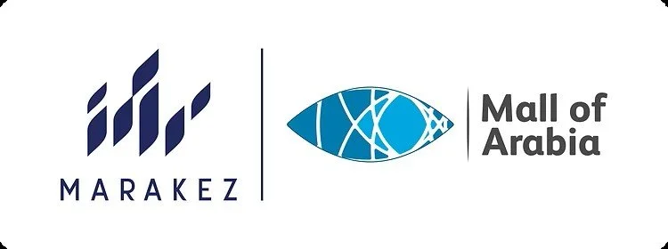 Logo for Marakez and Mall of Arabia with a stylized eye symbol.