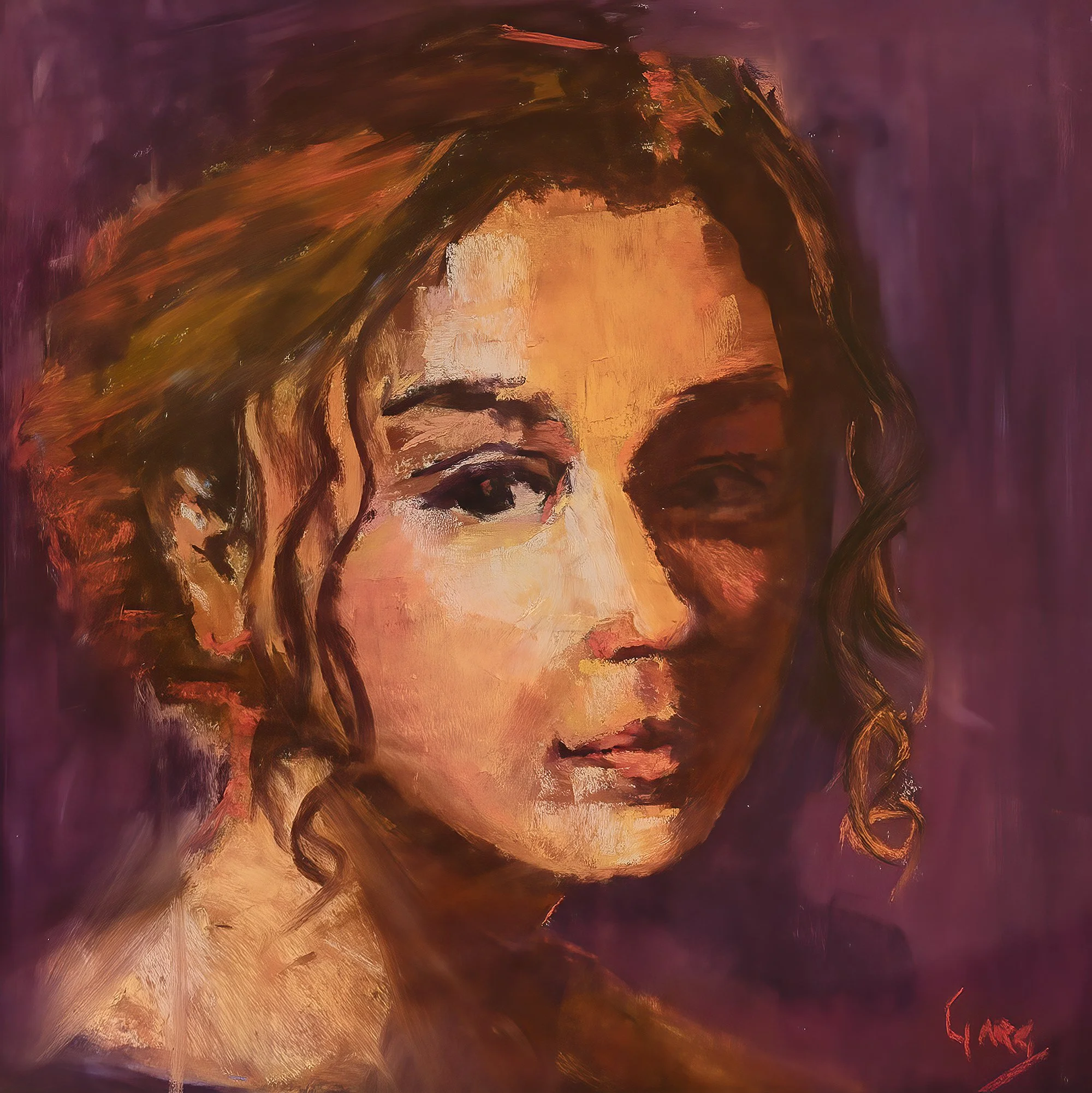 Contemplation, Pastel, 9 x 9in, uArt400 mounted on board