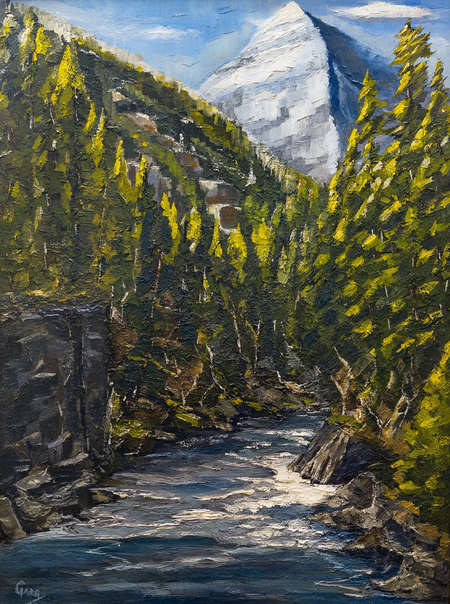 Echoes of the Summit, Oil, 24 x 18, linen on ACM panel