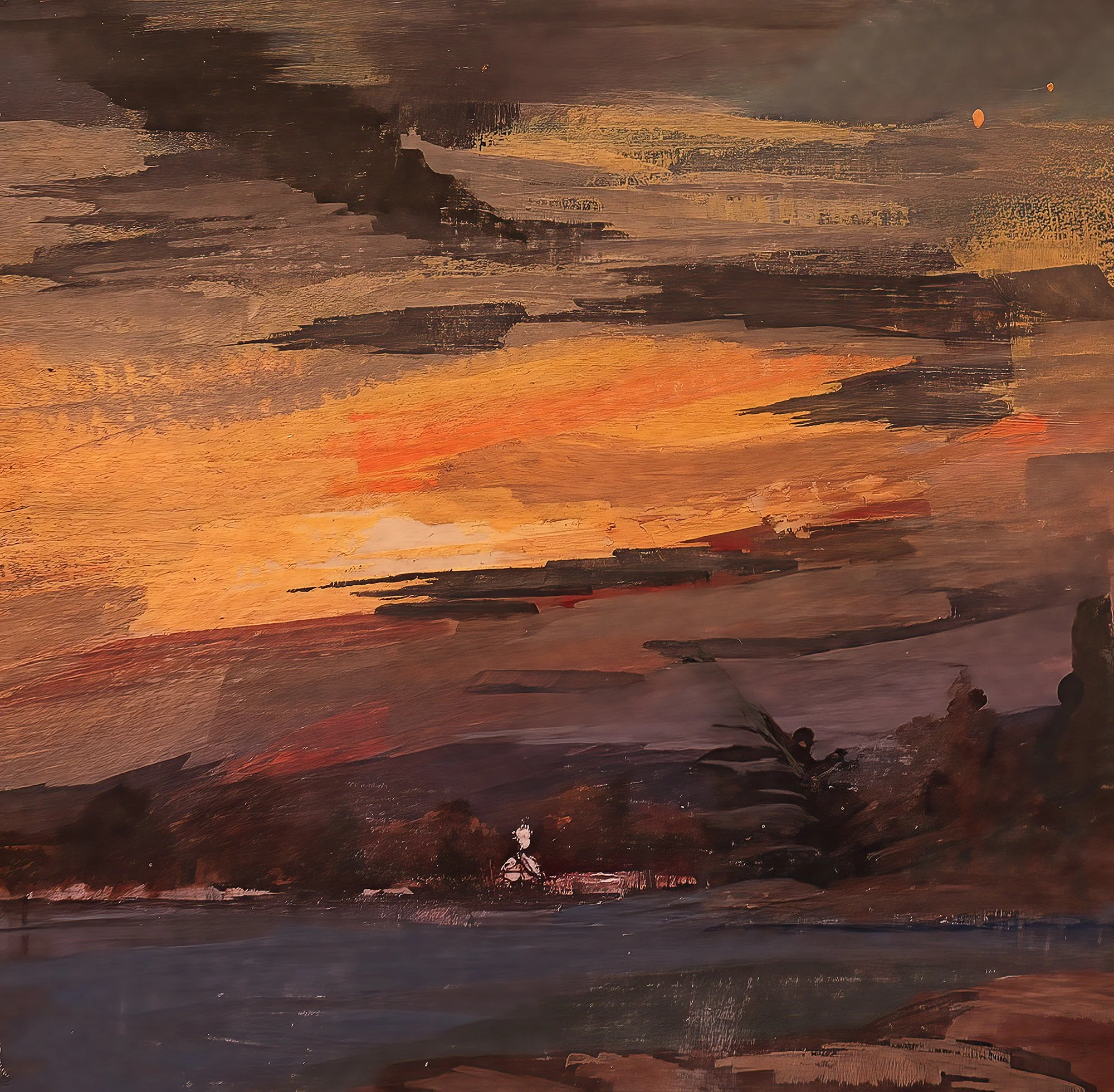 Minnow Lake, Gouache, 3 x 3in, on board