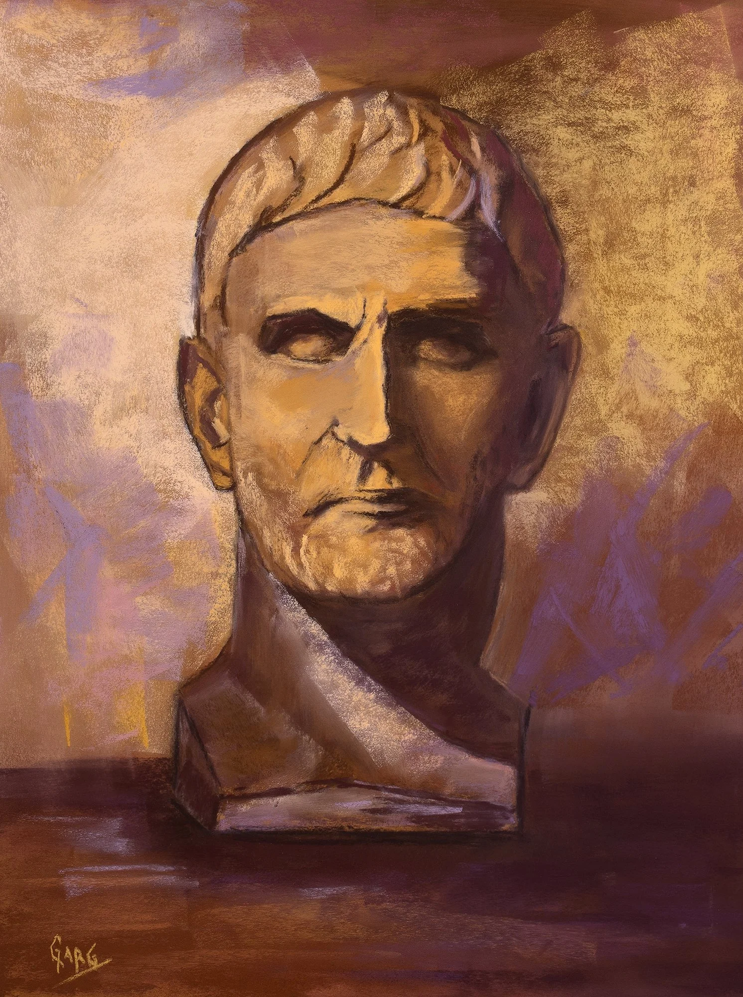 Brutus, Pastel, 15 x 11in, uArt400 mounted on board