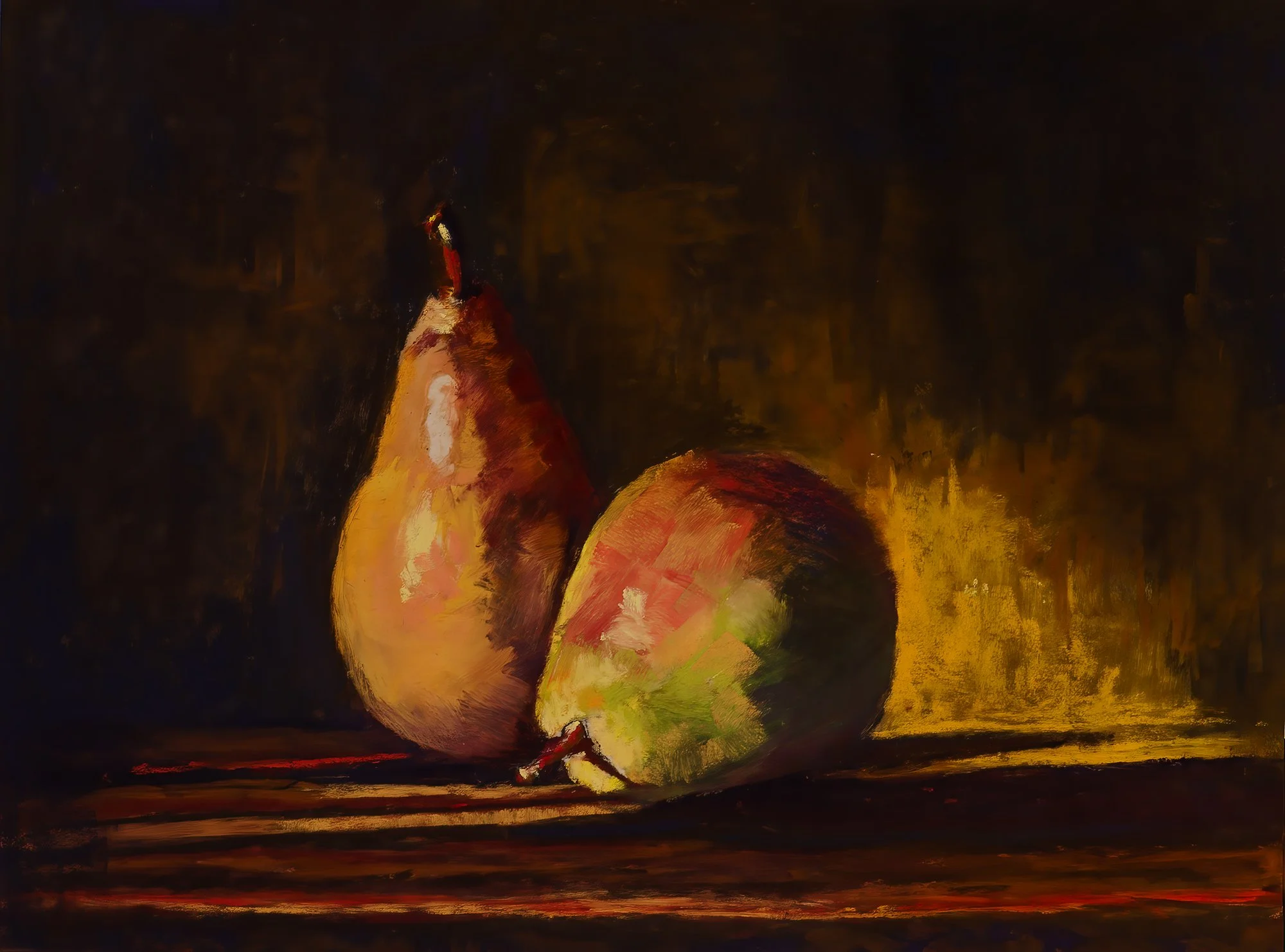 A Sweet Pair, Pastel, 9 x 11 in, uArt400 mounted on board