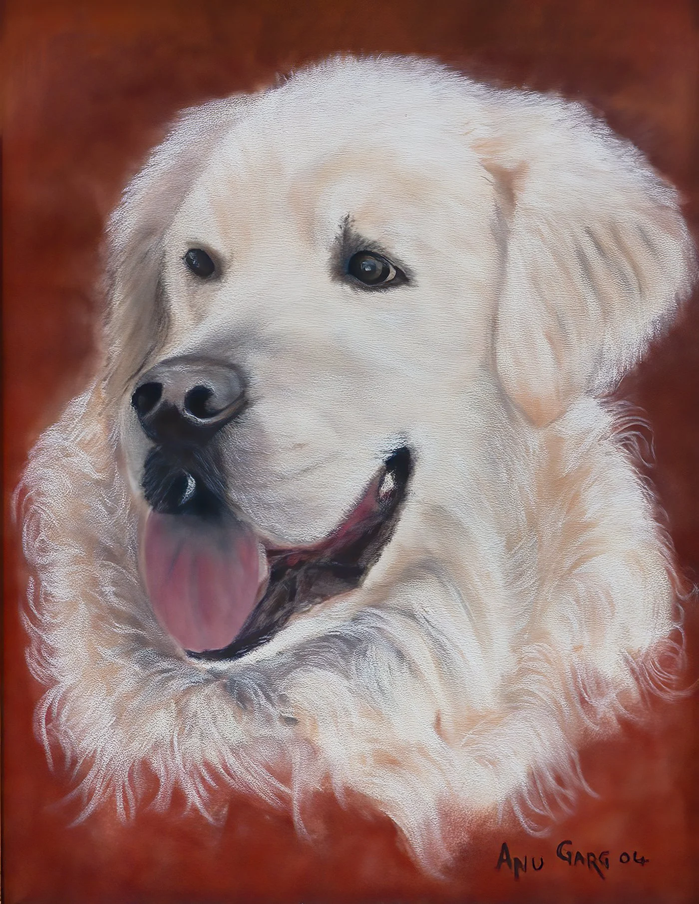 Aanand, Pastel, 12 x 10in, on velvet pastel paper