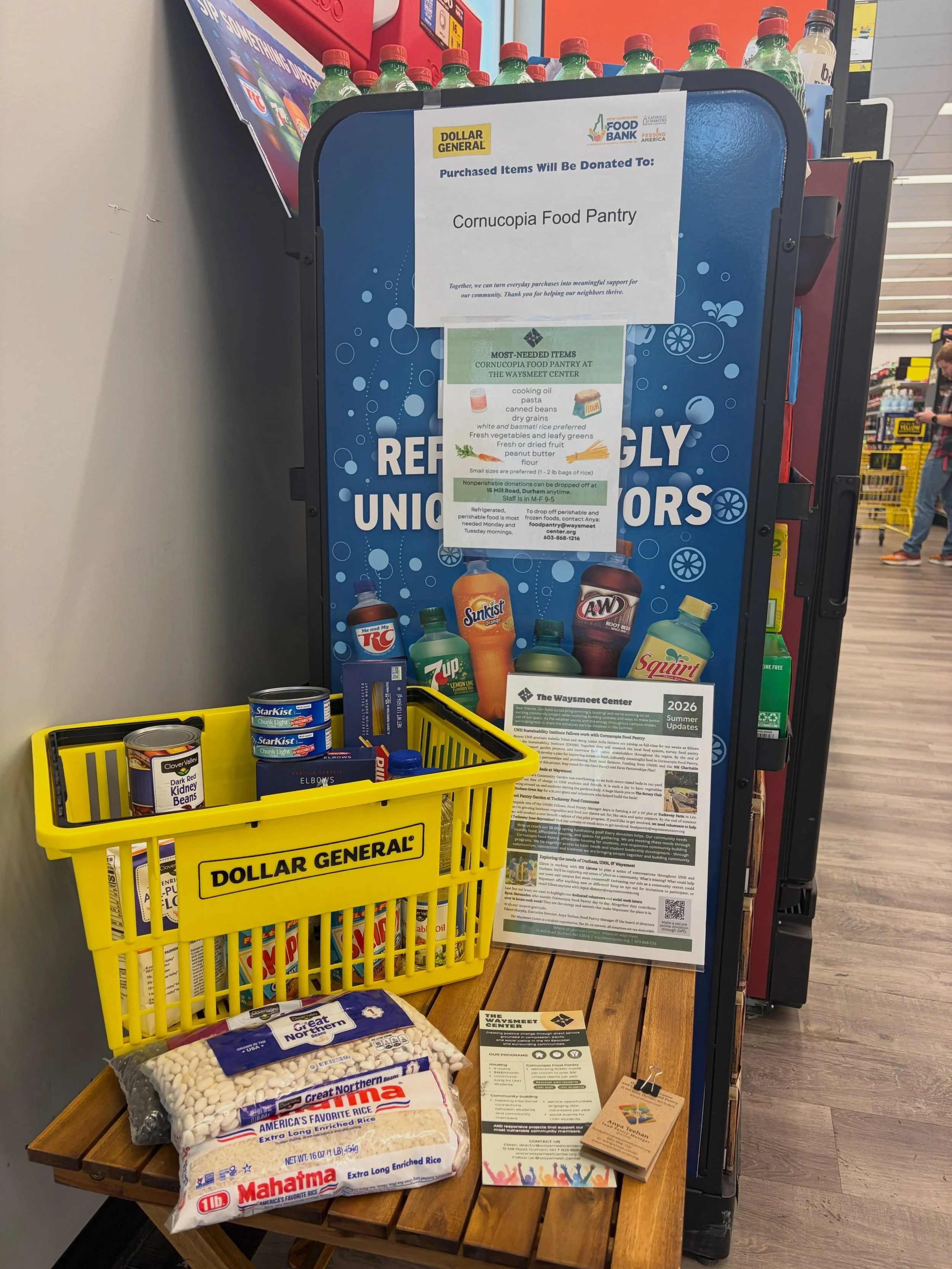 September is hunger action awareness month! Thank you to the @nh_food_bank and @dollargeneral for their support in hosting a food drive for Cornucopia Food Pantry at Dollar General in Newmarket NH. Visit 73 Exeter Road to purchase food items that wil