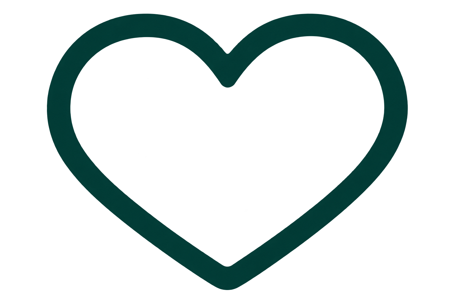 A dark-colored, stylized heart shape with an arrow piercing through its center, representing love or romance.