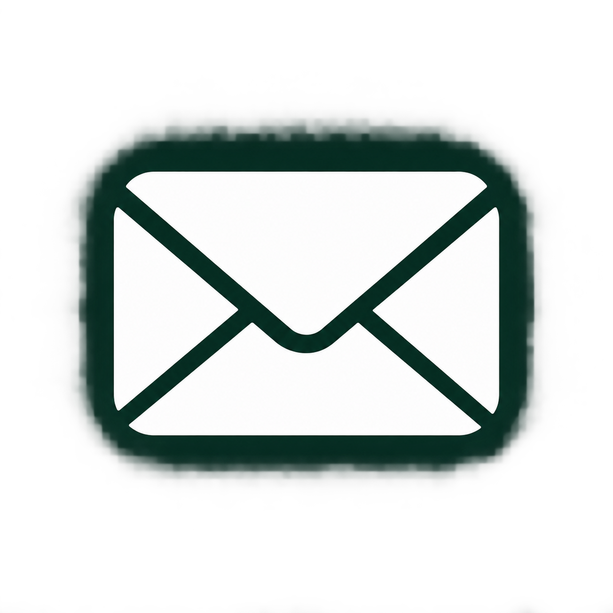 Icon of a white envelope on a black background, representing email or messaging.