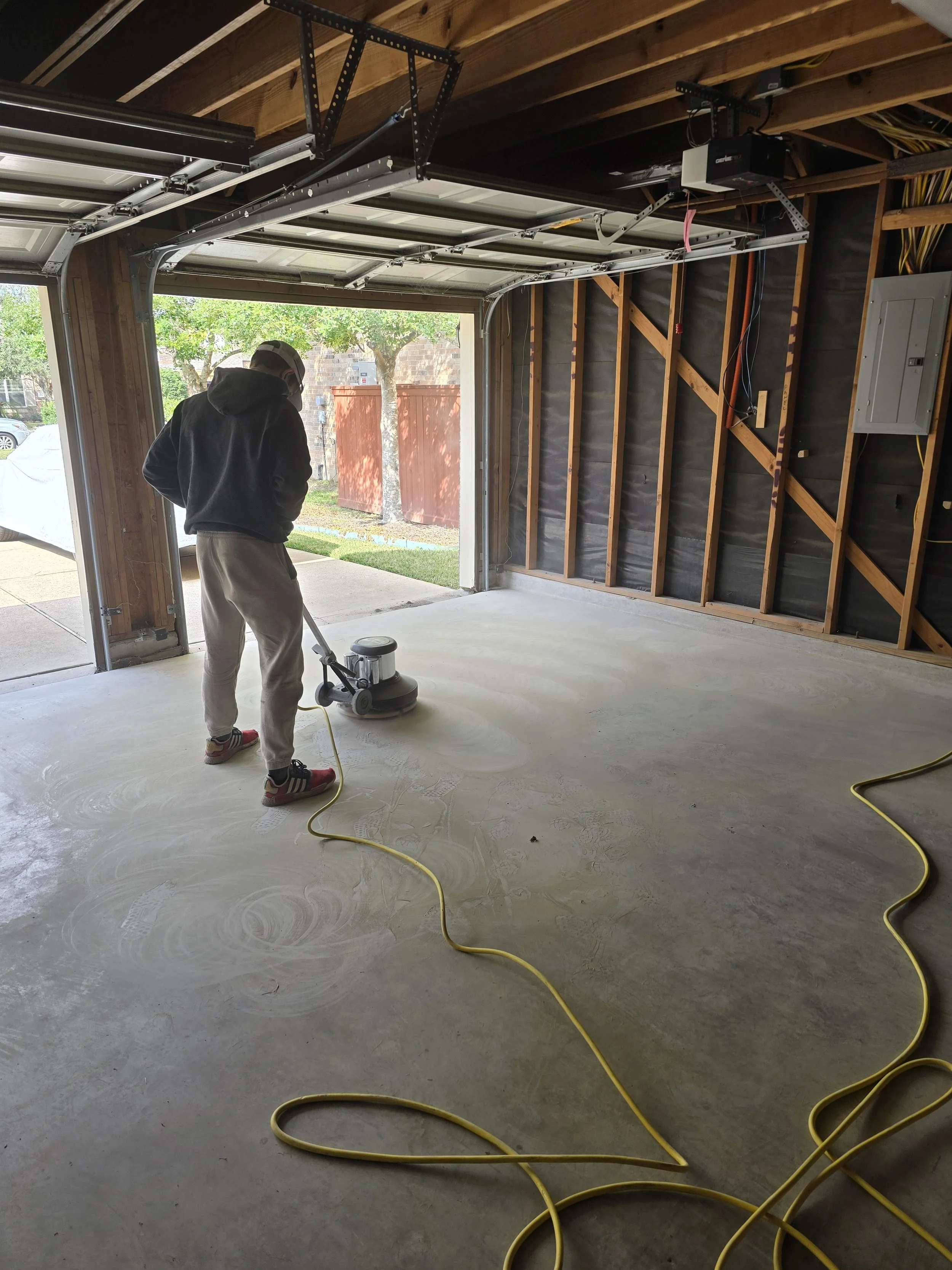 GARAGE EPOXY FLOOR SEA MIST-DURING