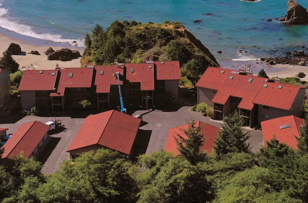 Brookings seaside apartment complex tile roof replacement by McMurray & Sons